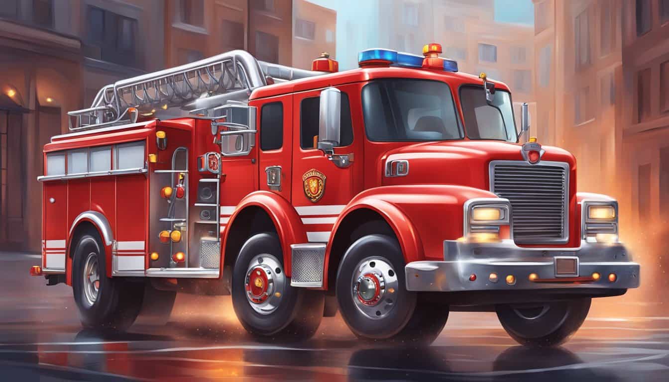 a playful firetruck