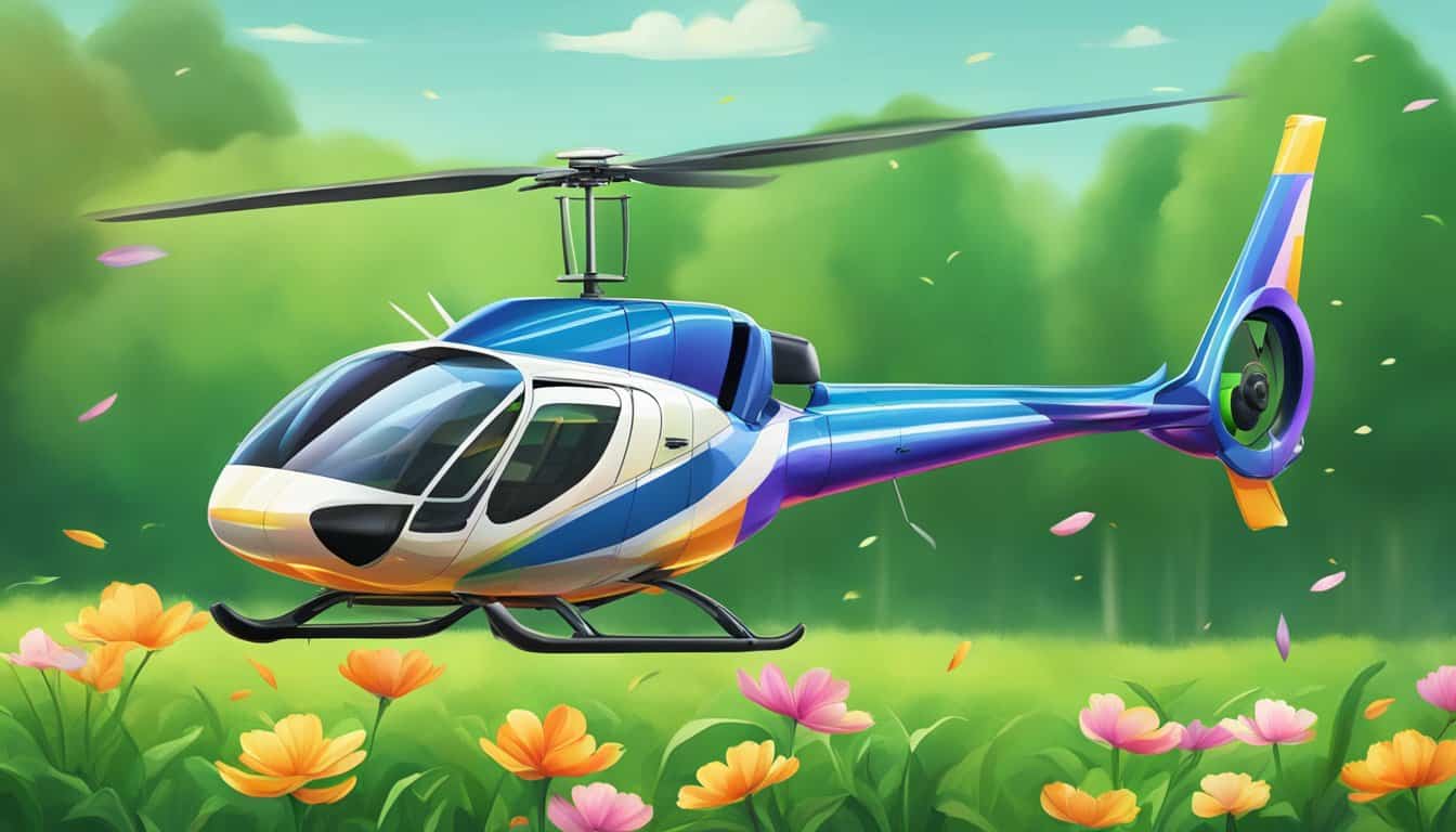 a playful helicopter