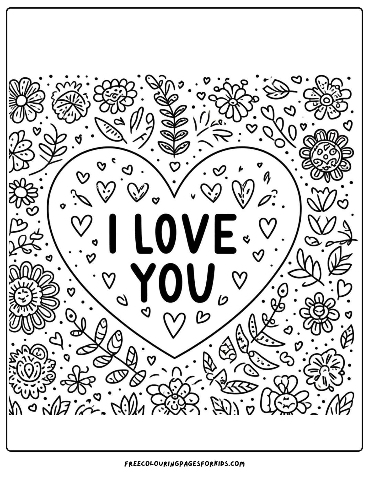 I Love You, Mom coloring page