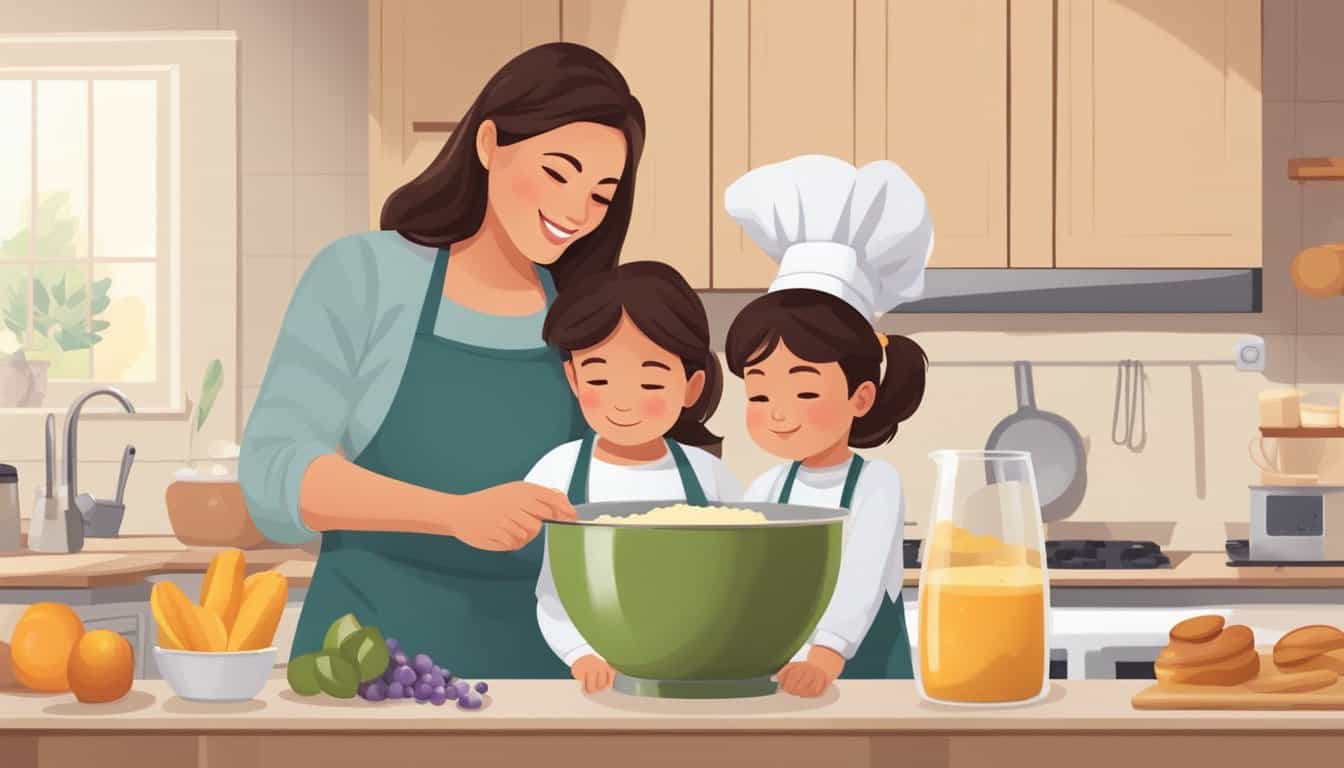 Mother and Child Baking Together