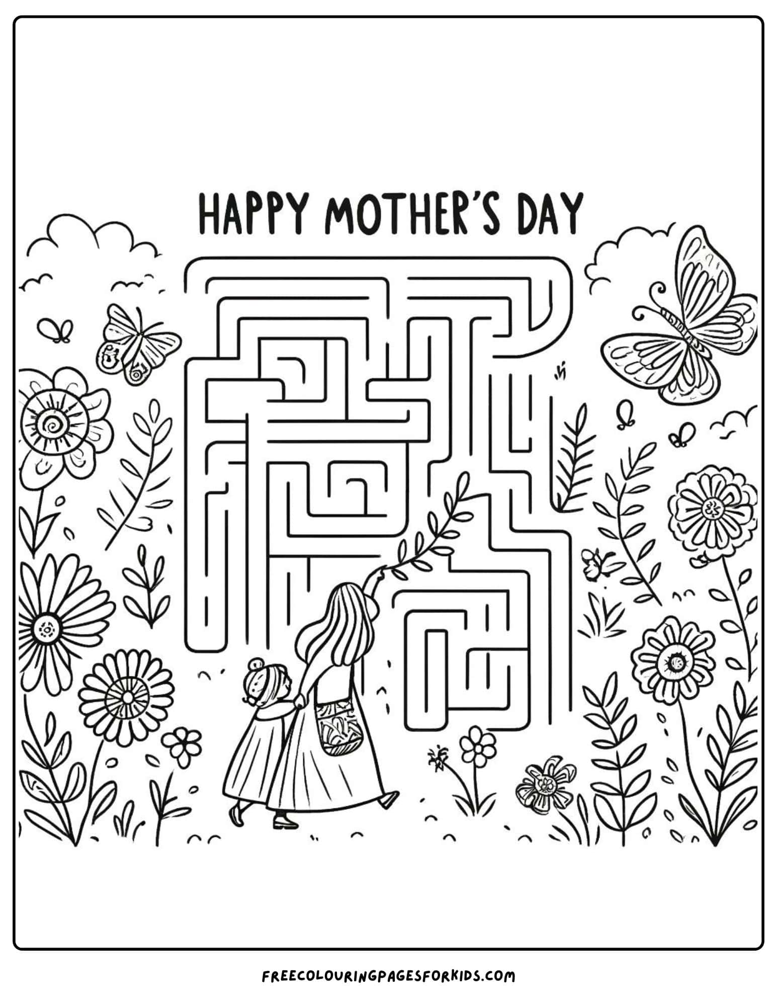 Mother's Day Flower Garden Maze