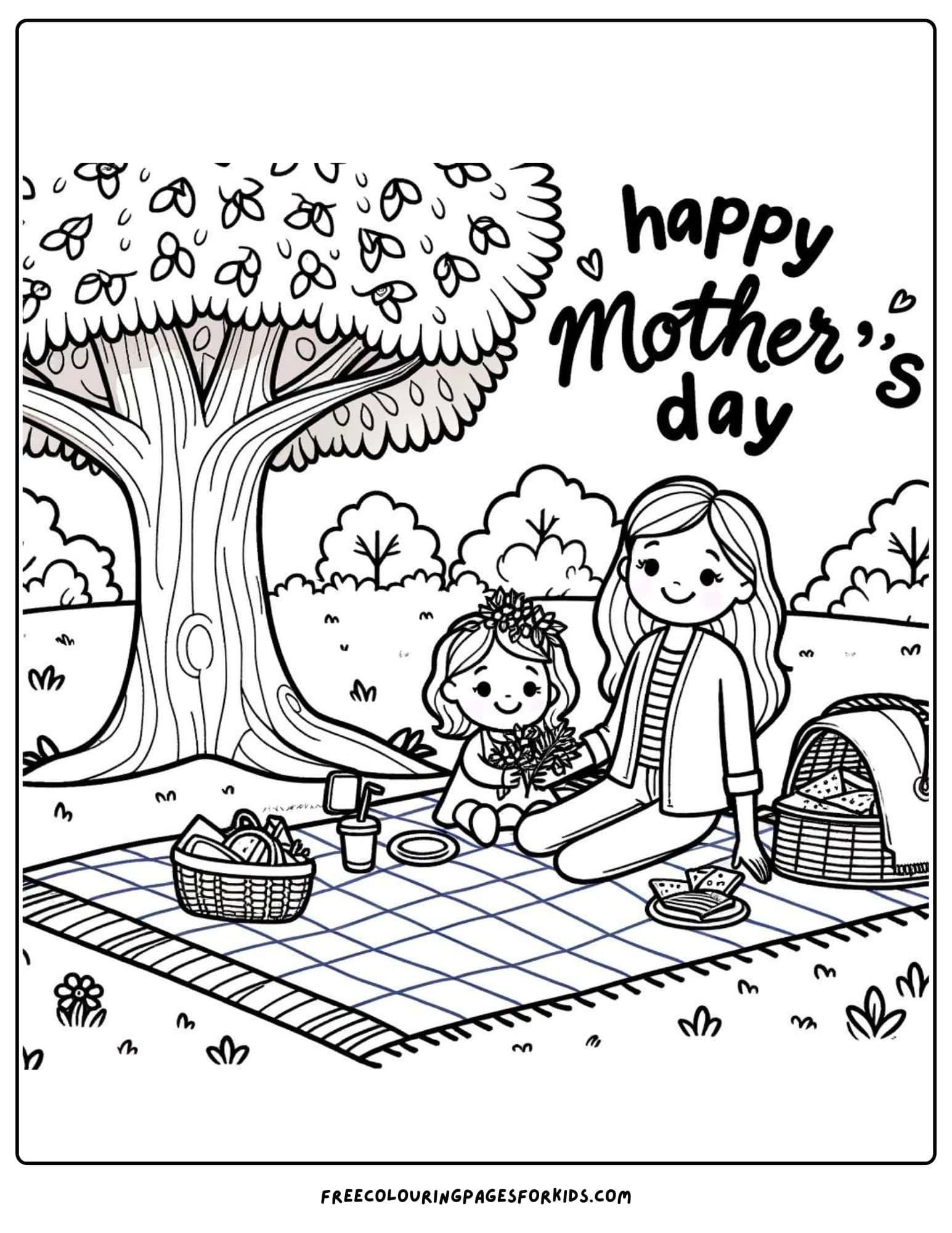 Mother's Day Picnic under a tree