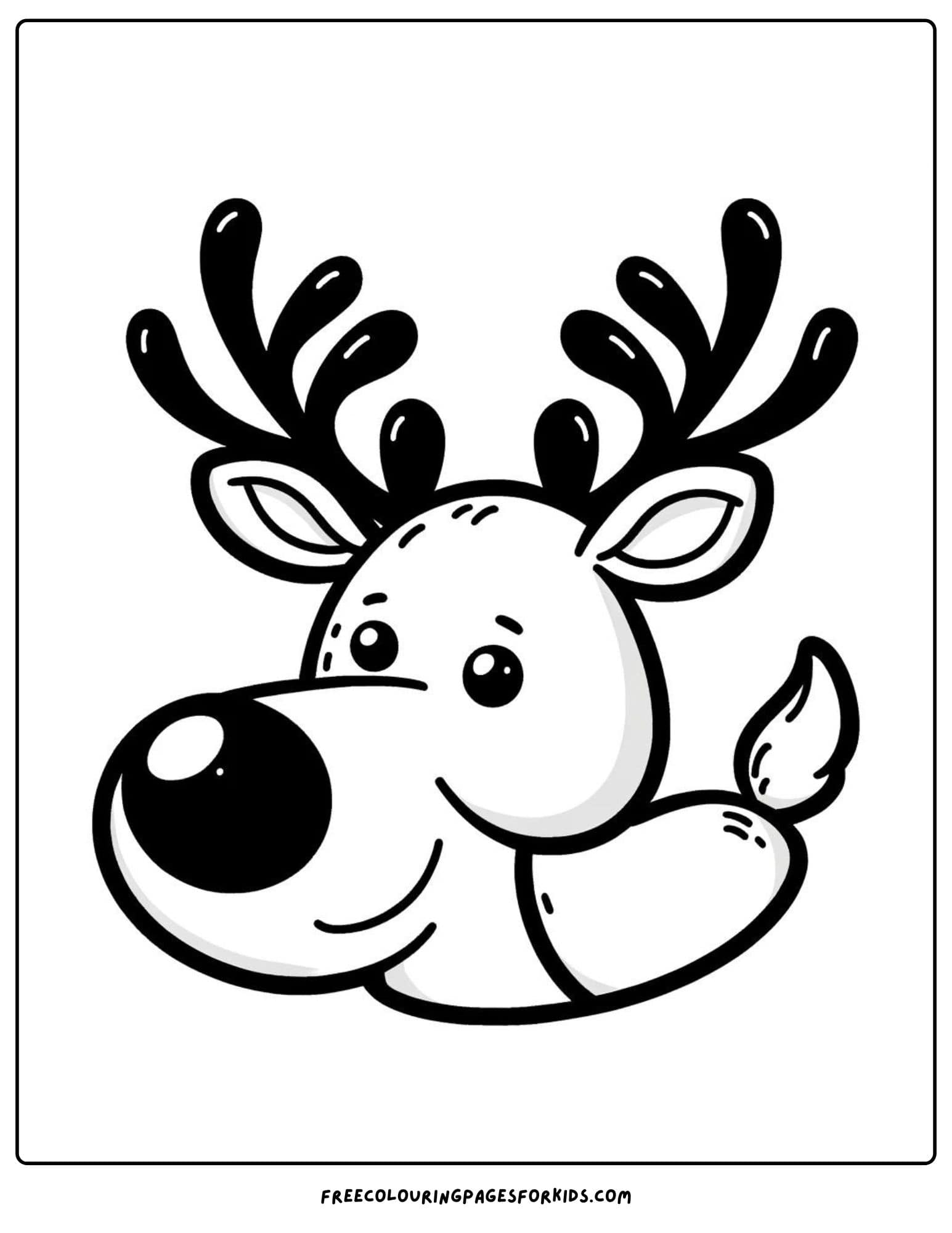 reindeer coloring page