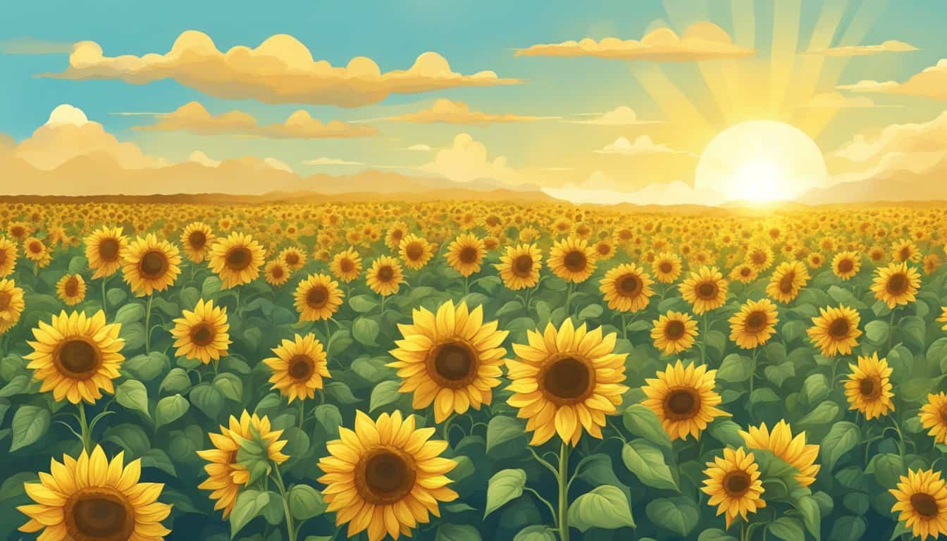 Sunny Sunflower Field Coloring Page