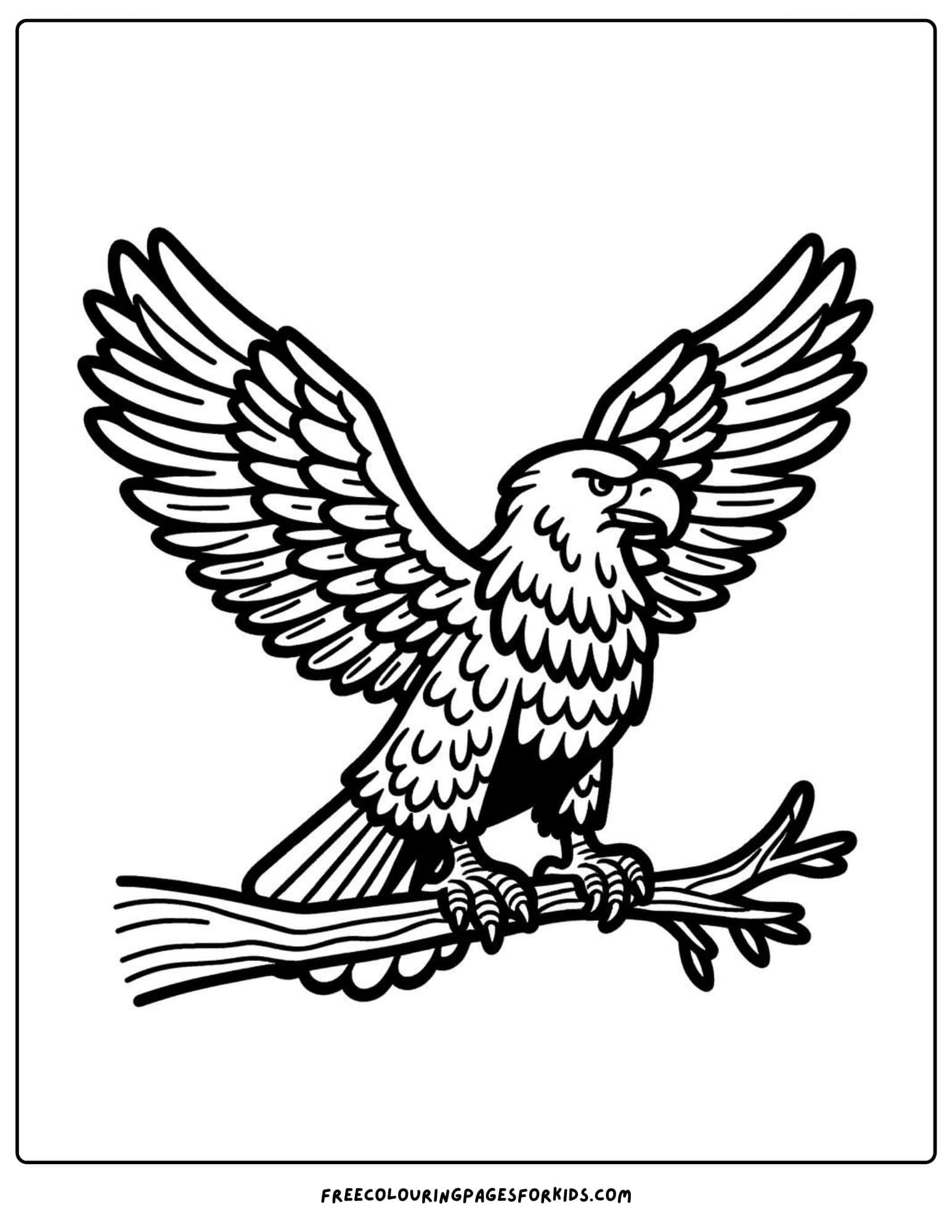 4th of july bald eagle coloring page