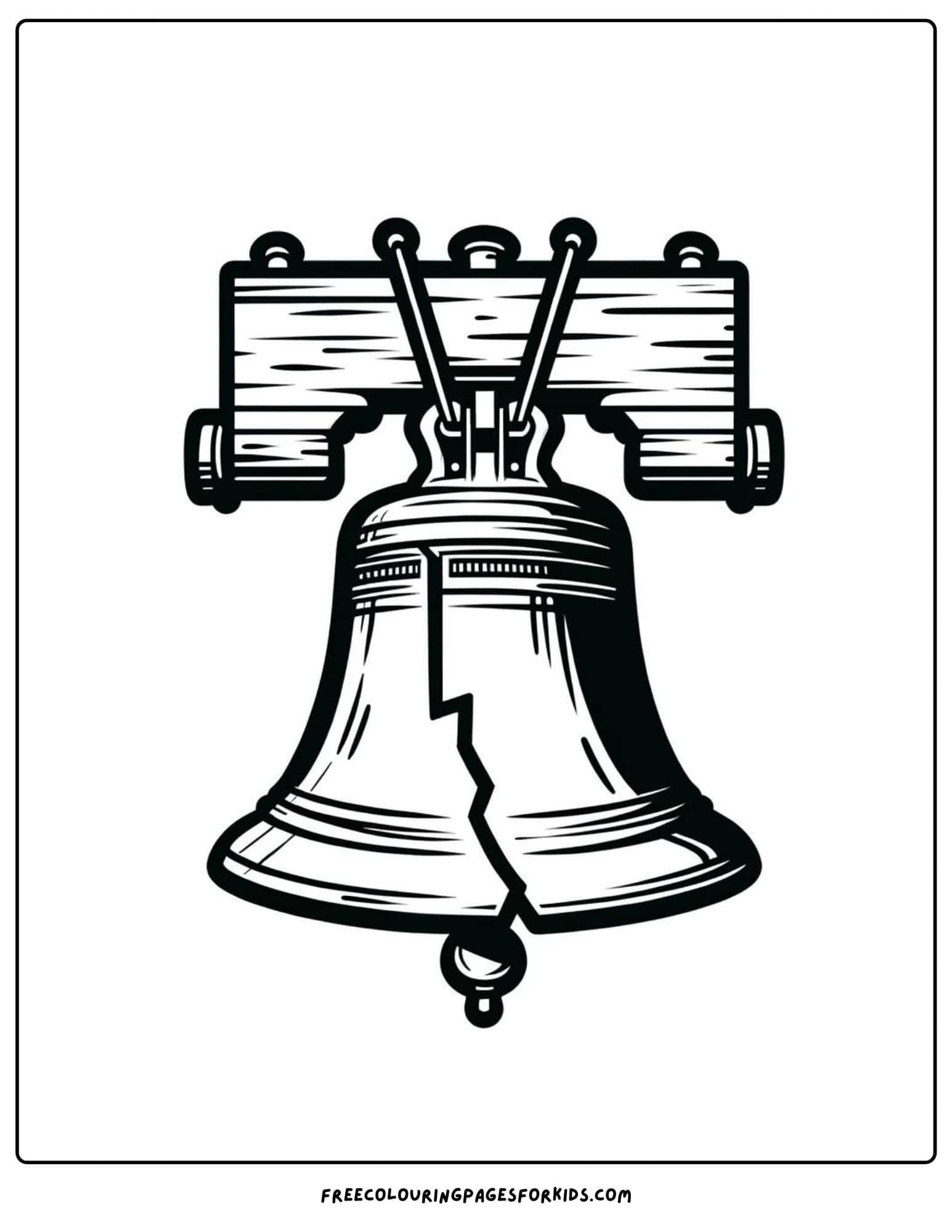 4th of july liberty bell coloring page