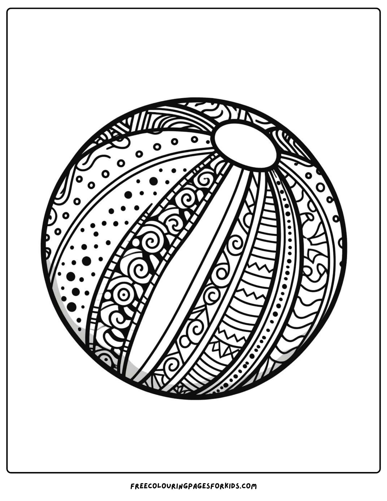 beach ball coloring page