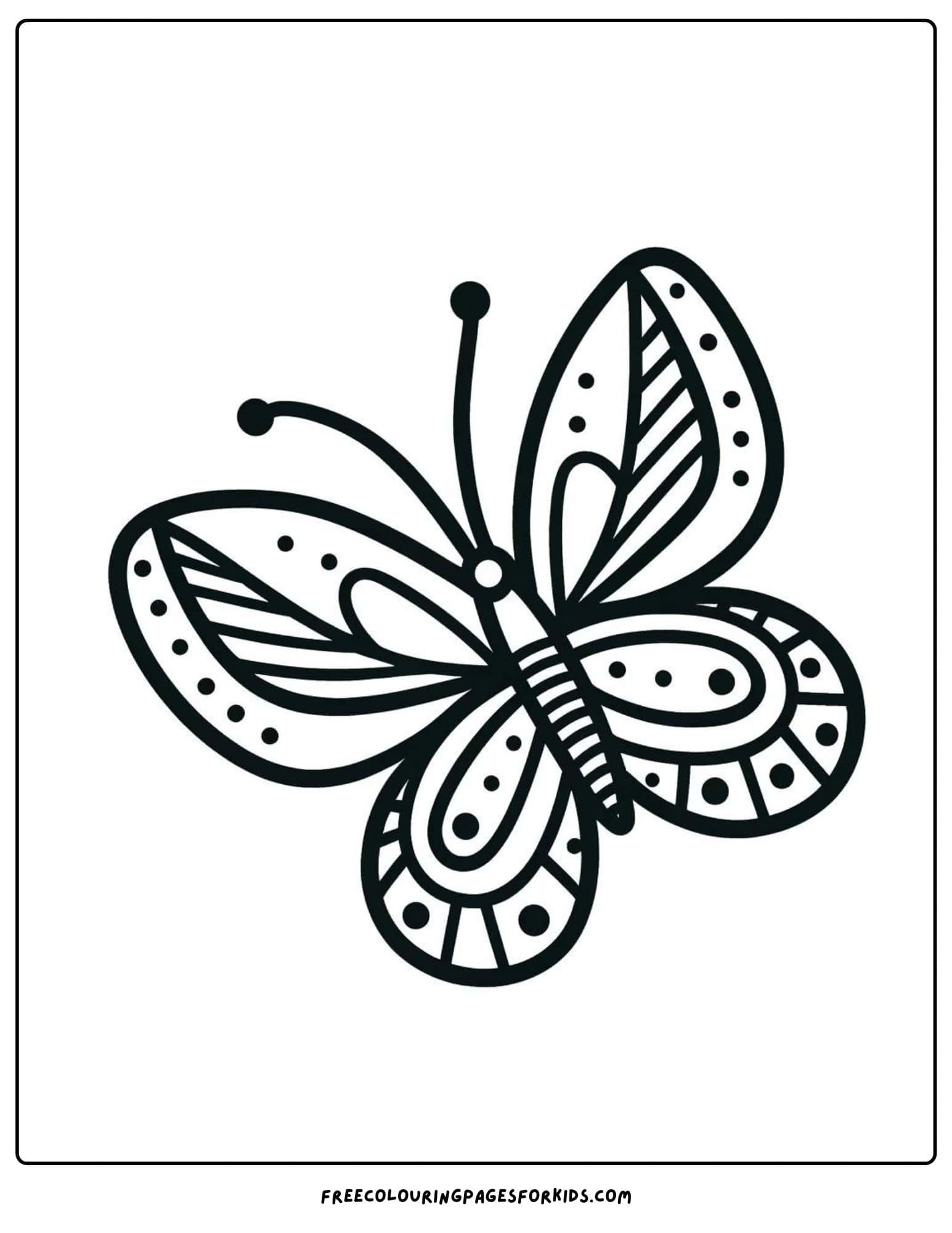 butterfly close up coloring page