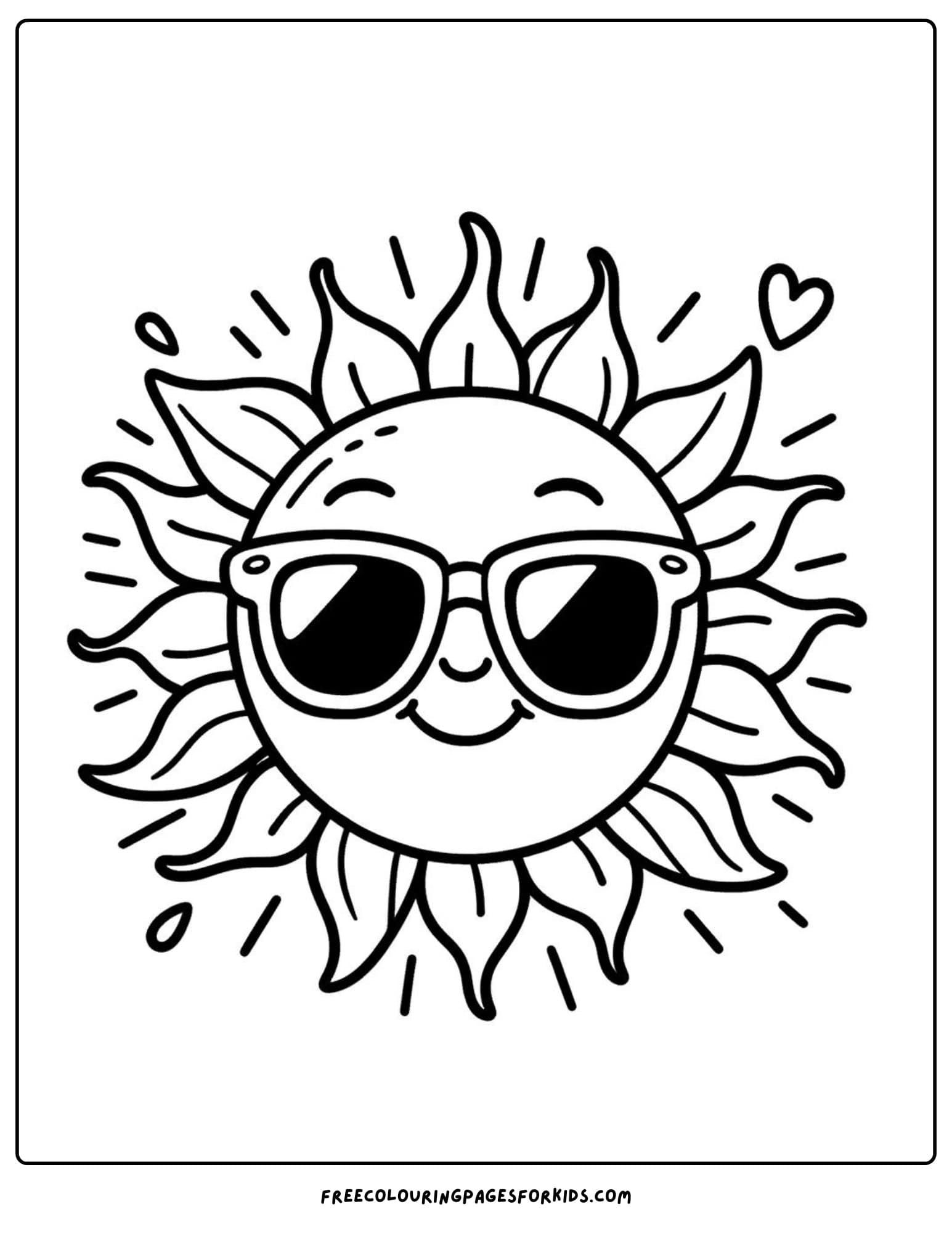 Cheerful Sun Coloring page