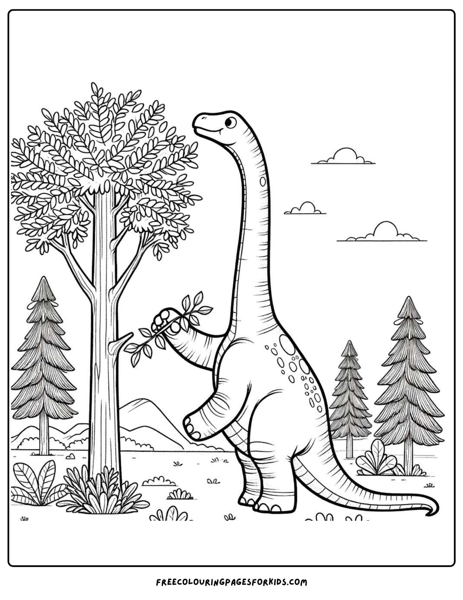 brachiosaurus dinosaur coloring page