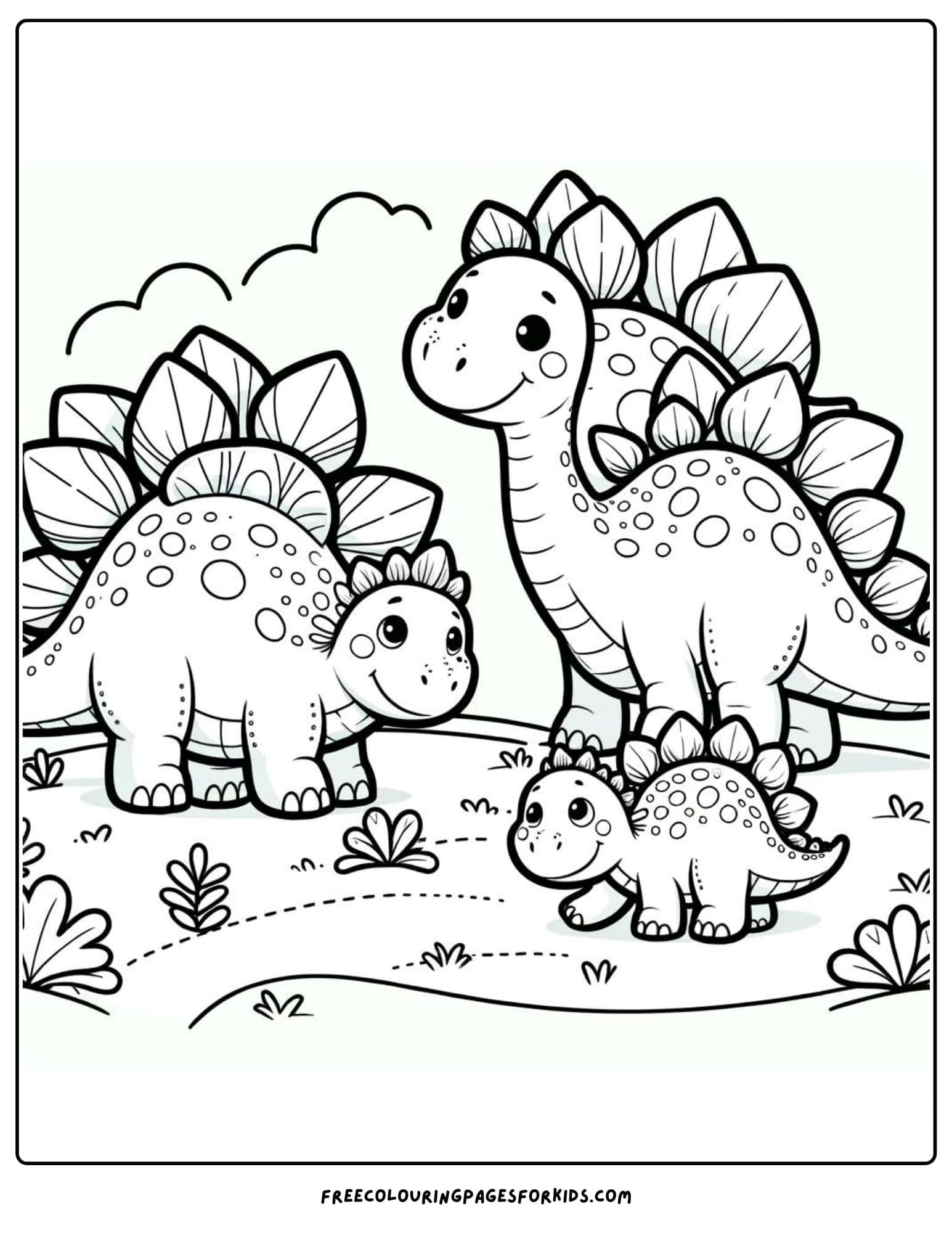 stegosaurus dinosaur coloring page