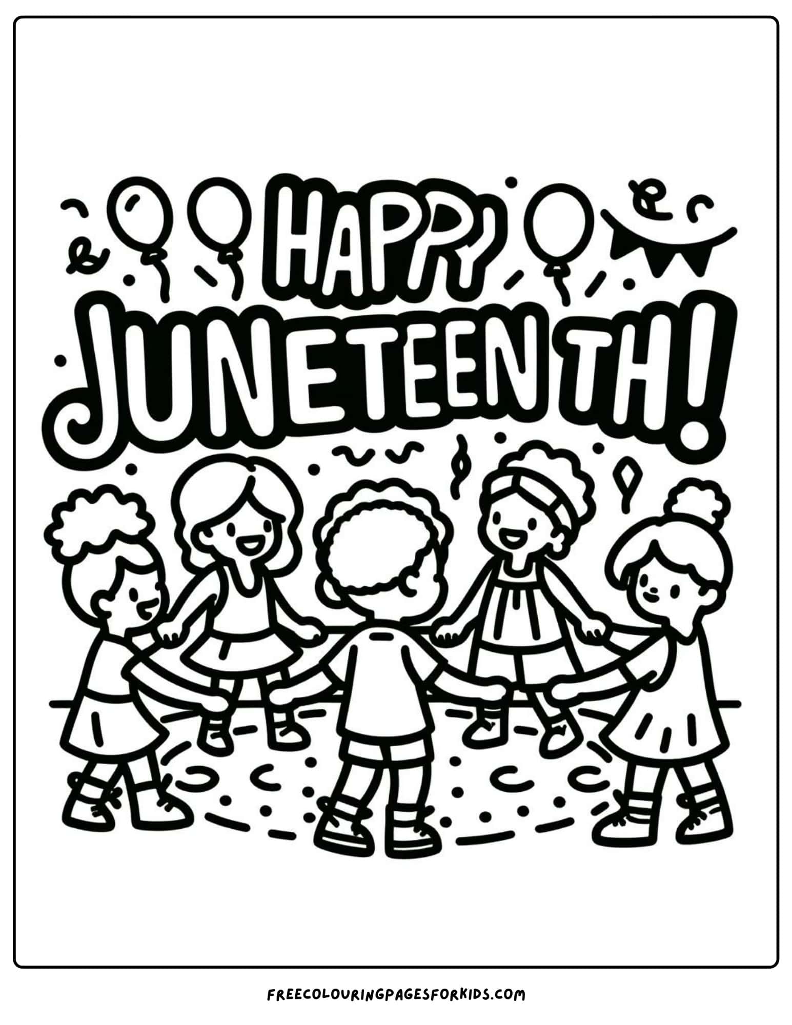 juneteenth celebration coloring page