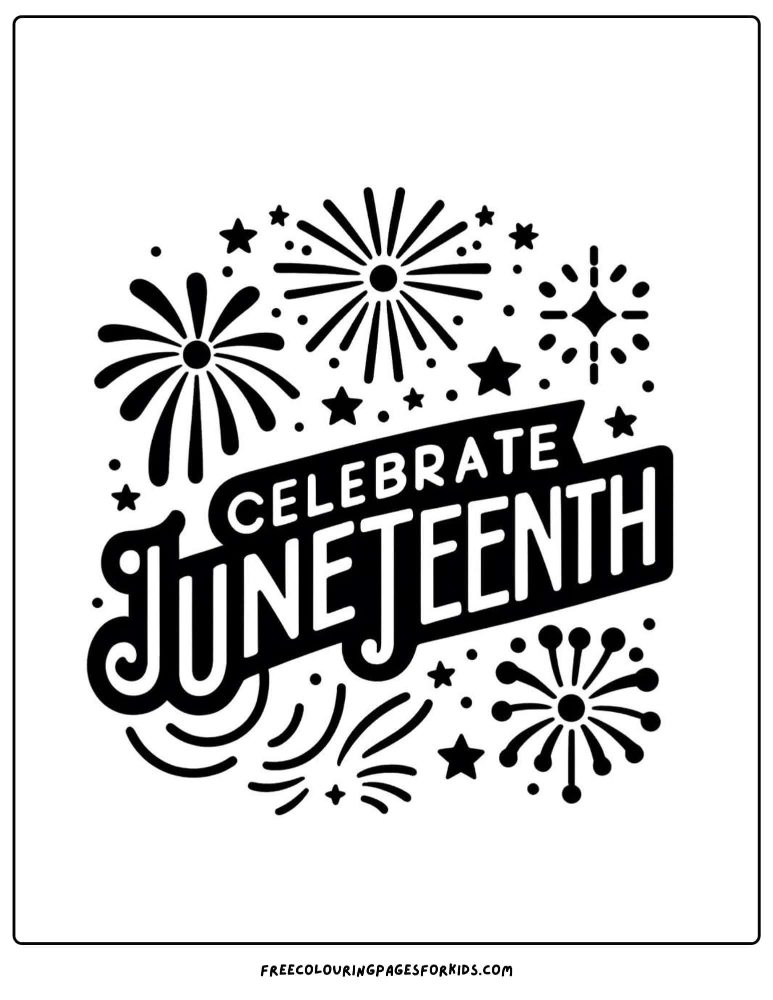 juneteenth fireworks coloring page