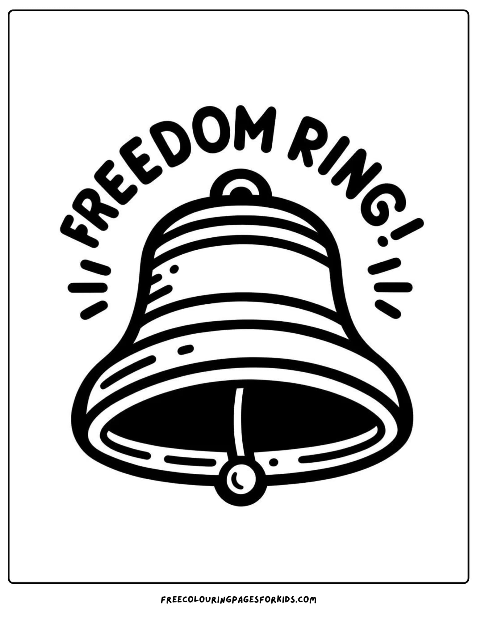 juneteenth freedom bell coloring page