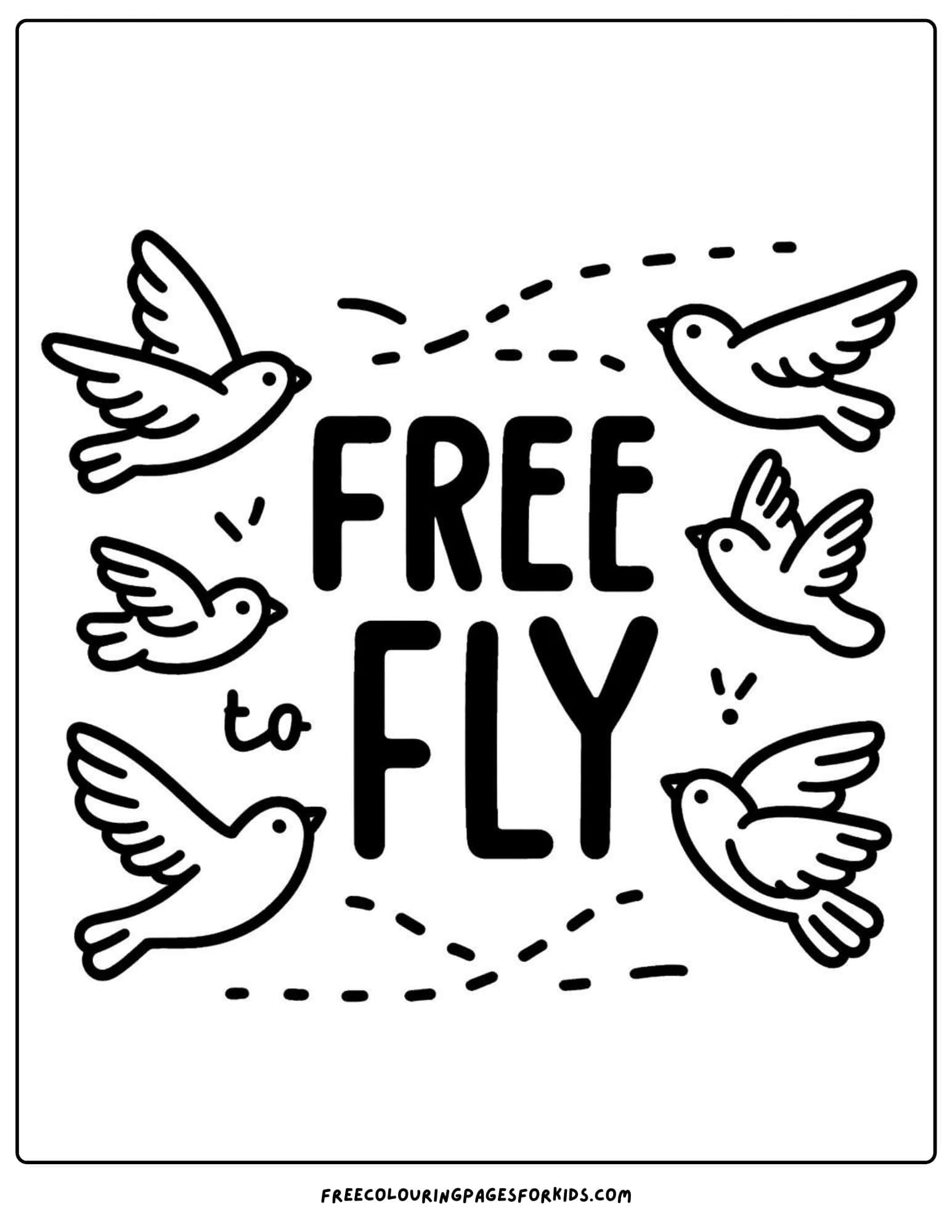 juneteenth freedom birds coloring page