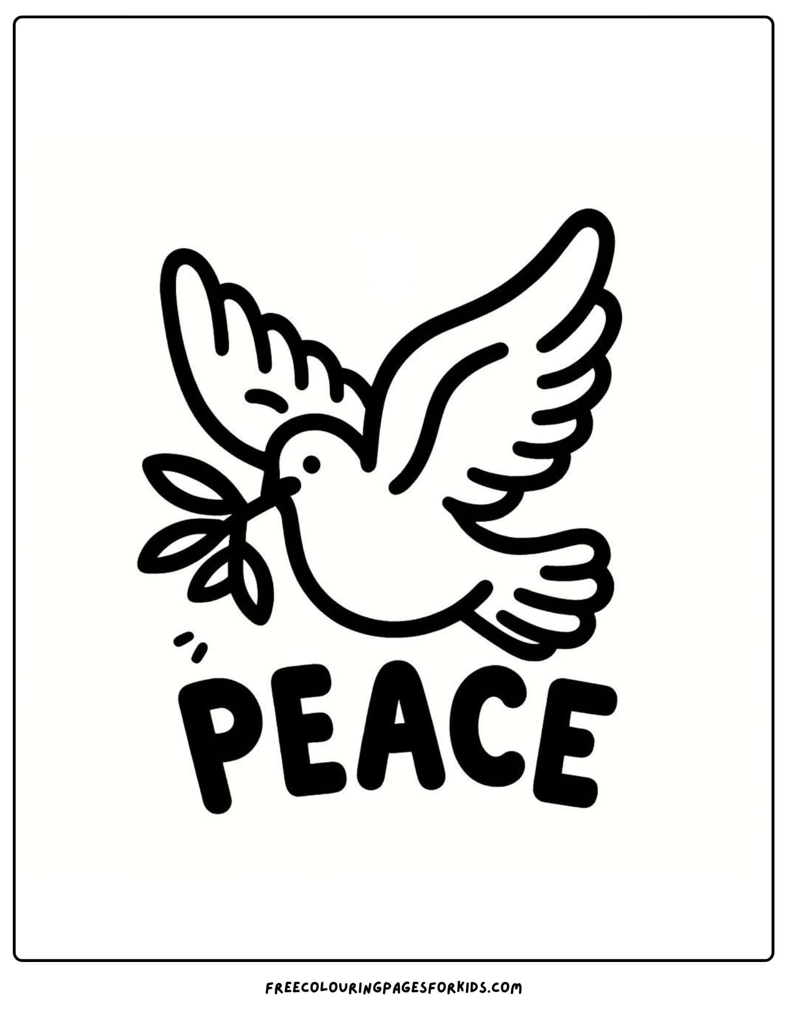 juneteenth peace dove coloring page