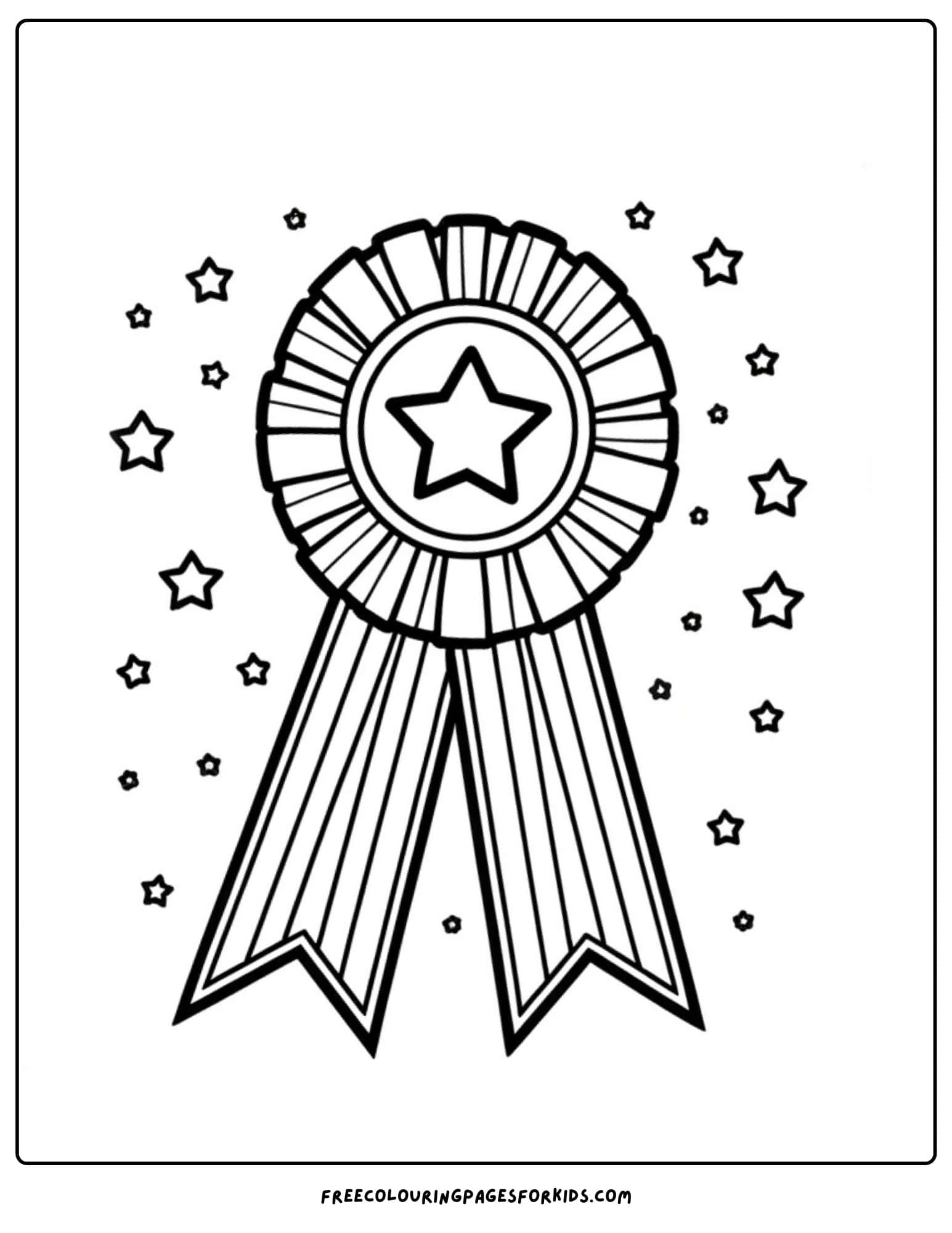 last day of school award ribbon coloring page