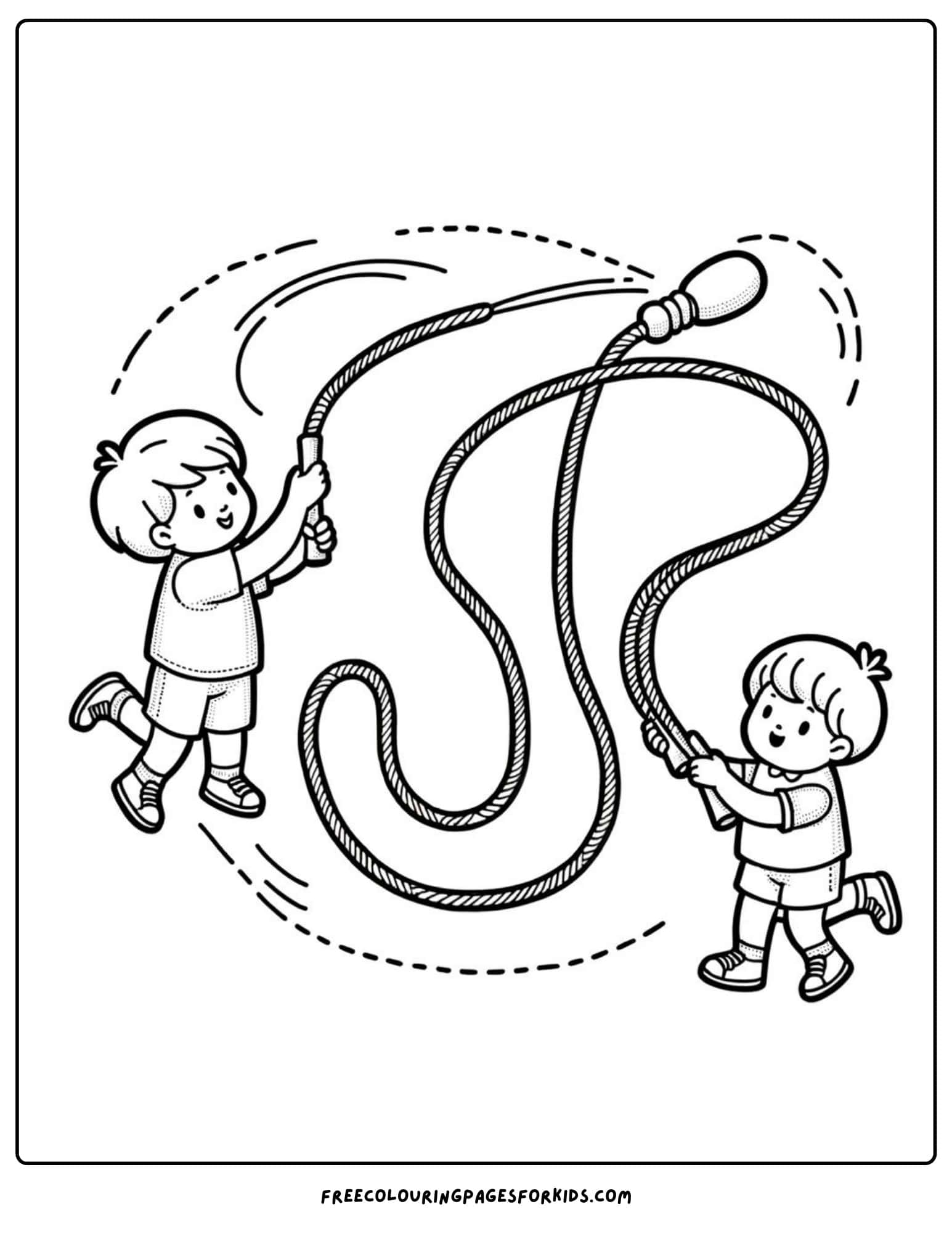 letter j for jump rope coloring page