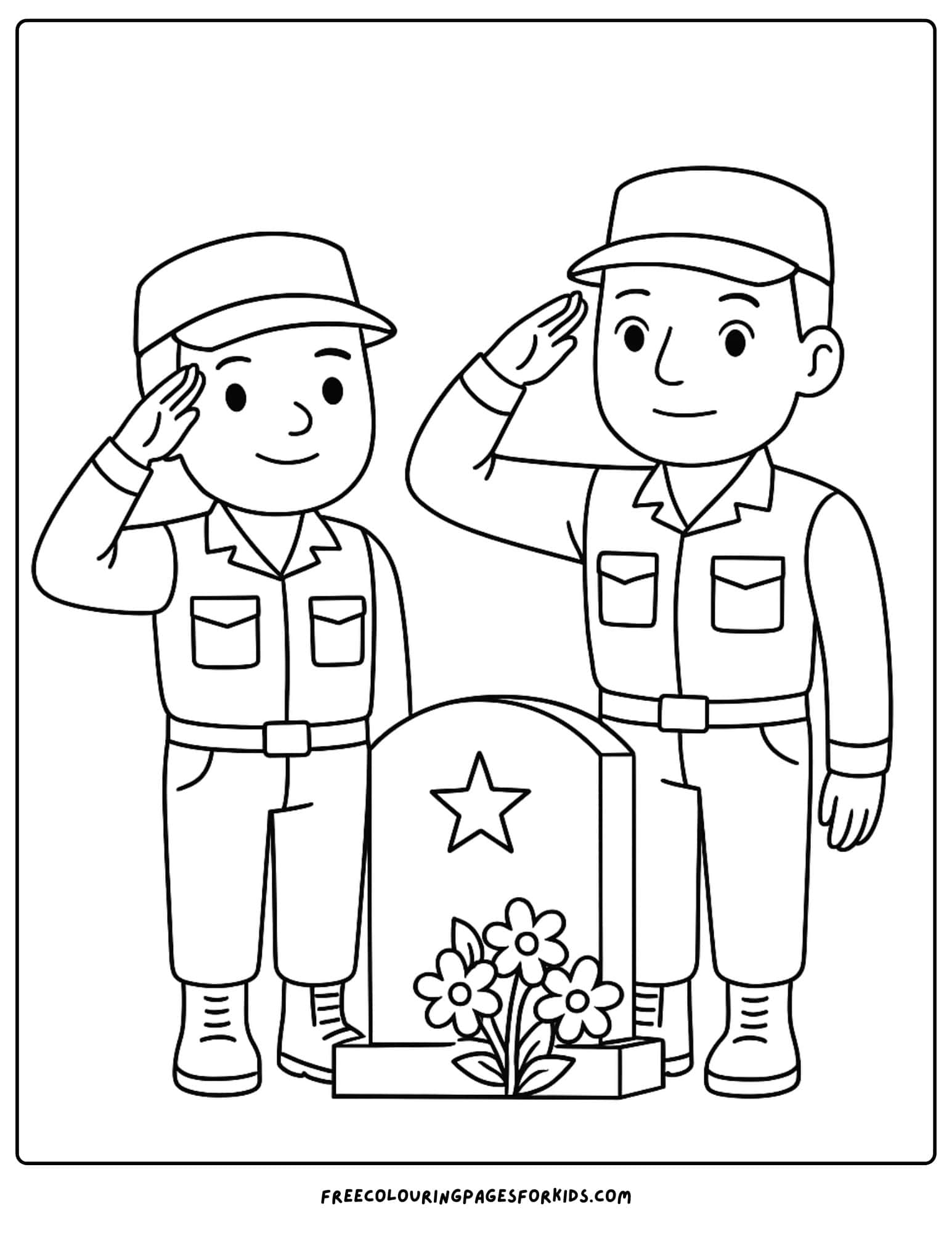 memorial day soldiers saluting at a grave