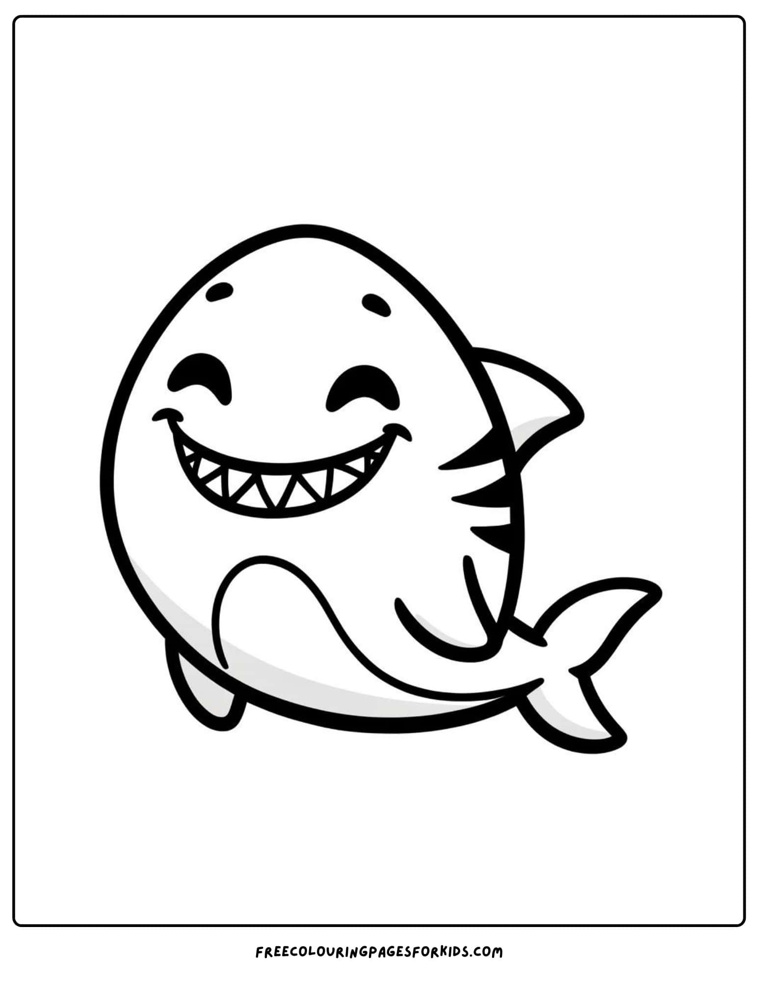 ocean shark coloring page