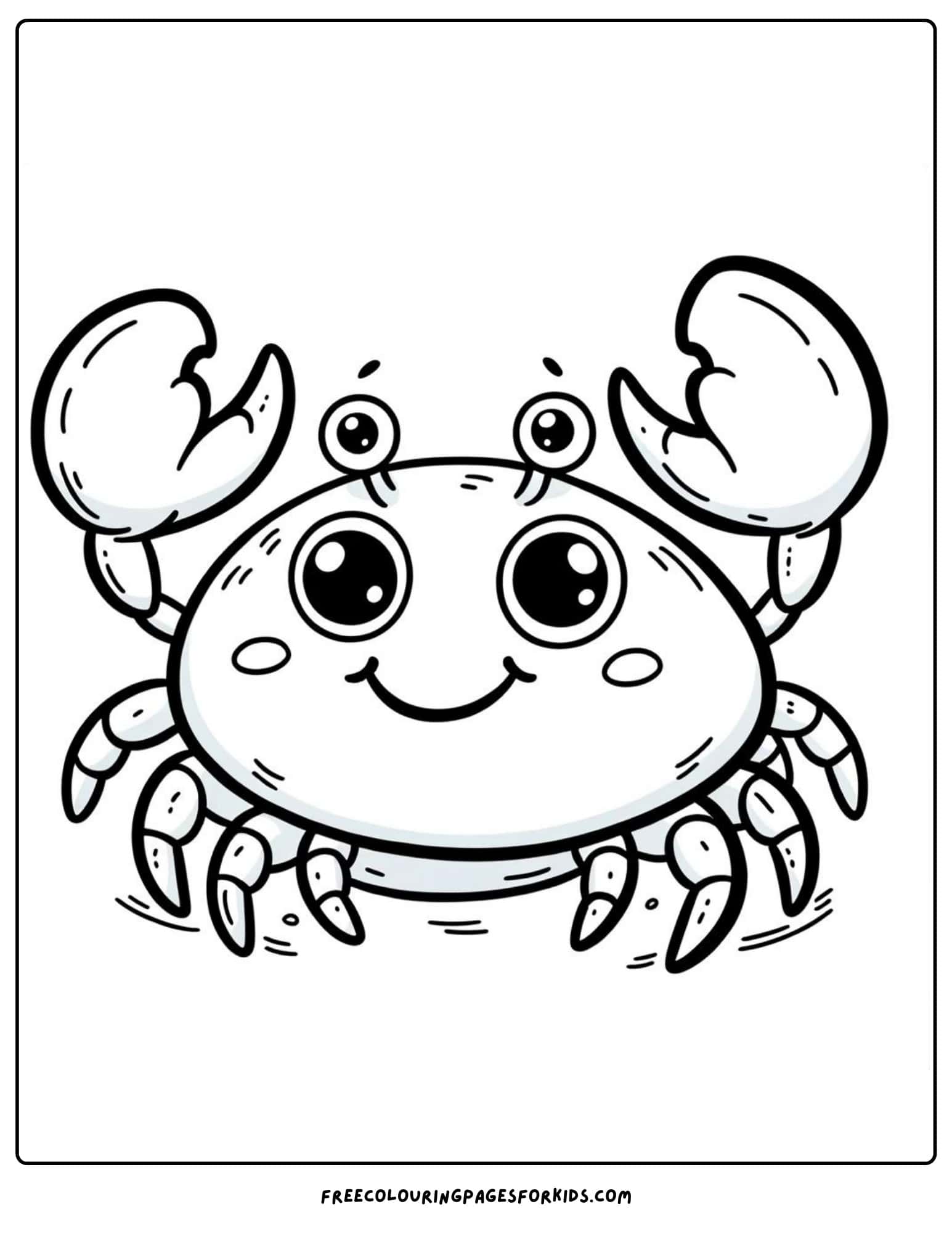 ocean crab coloring page