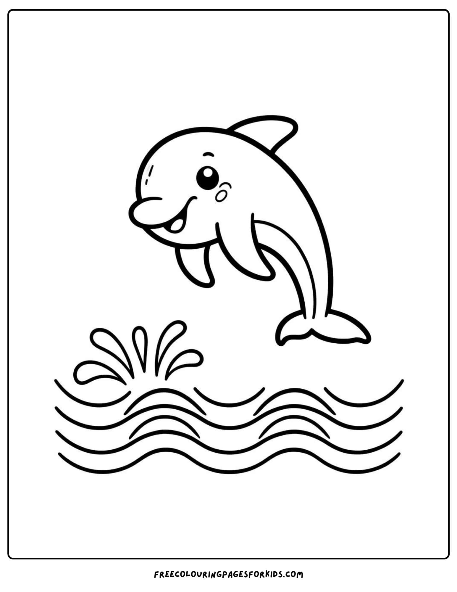 ocean dolphin coloring page