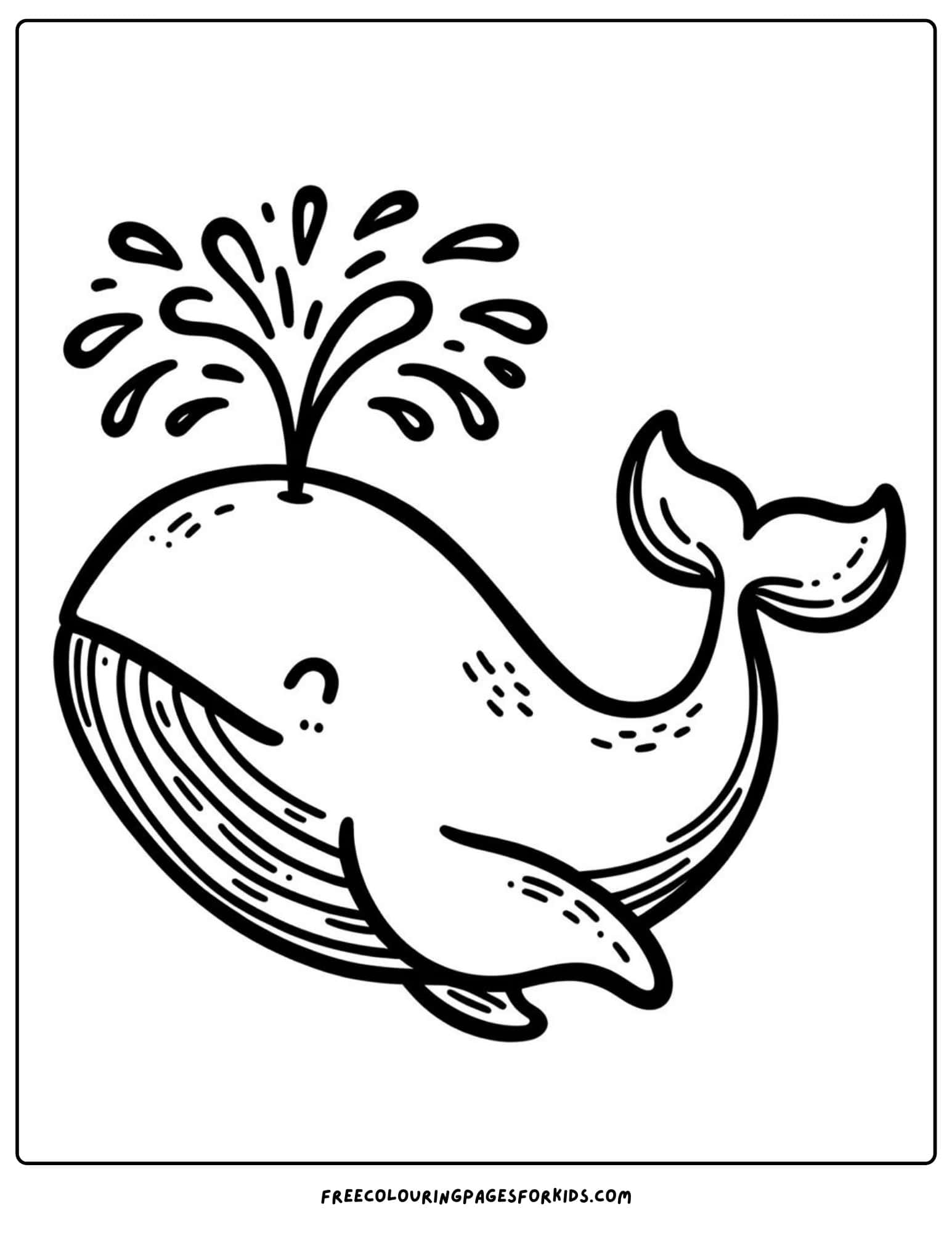 ocean whale coloring page