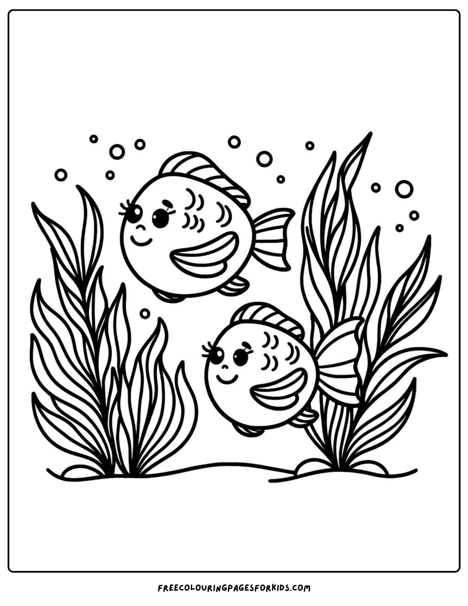 ocean pair of fish coloring page