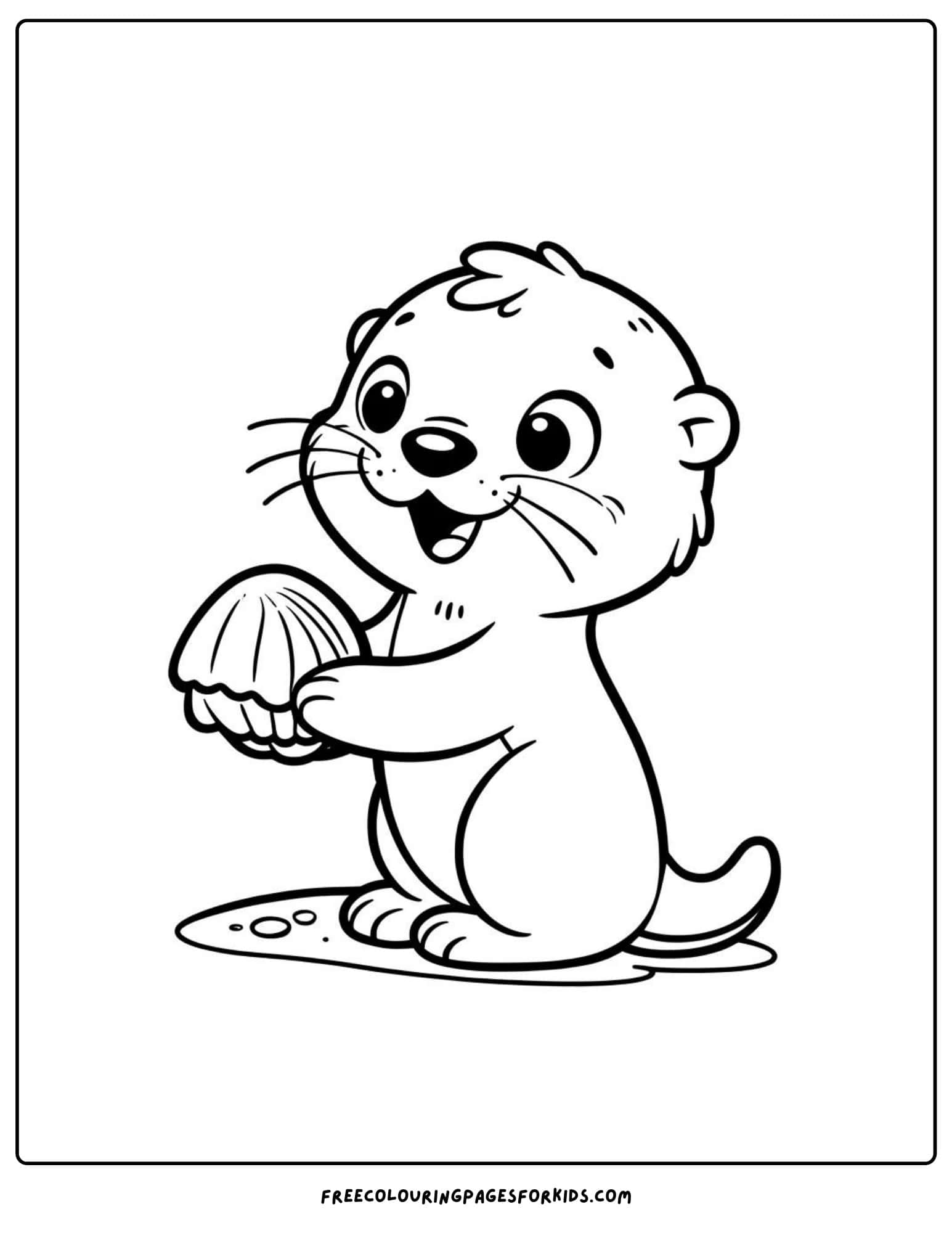 ocean otter coloring page