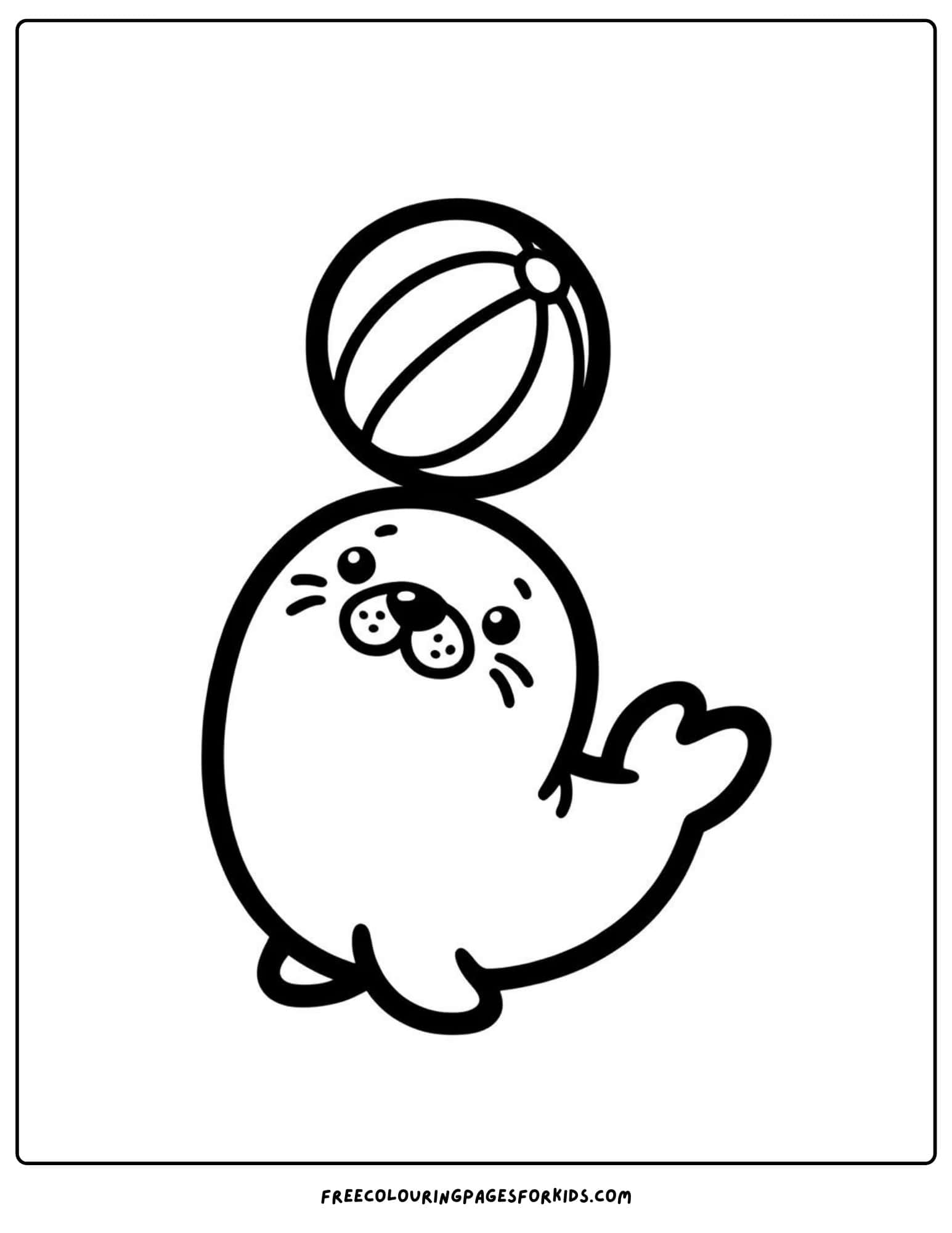 ocean seal coloring page