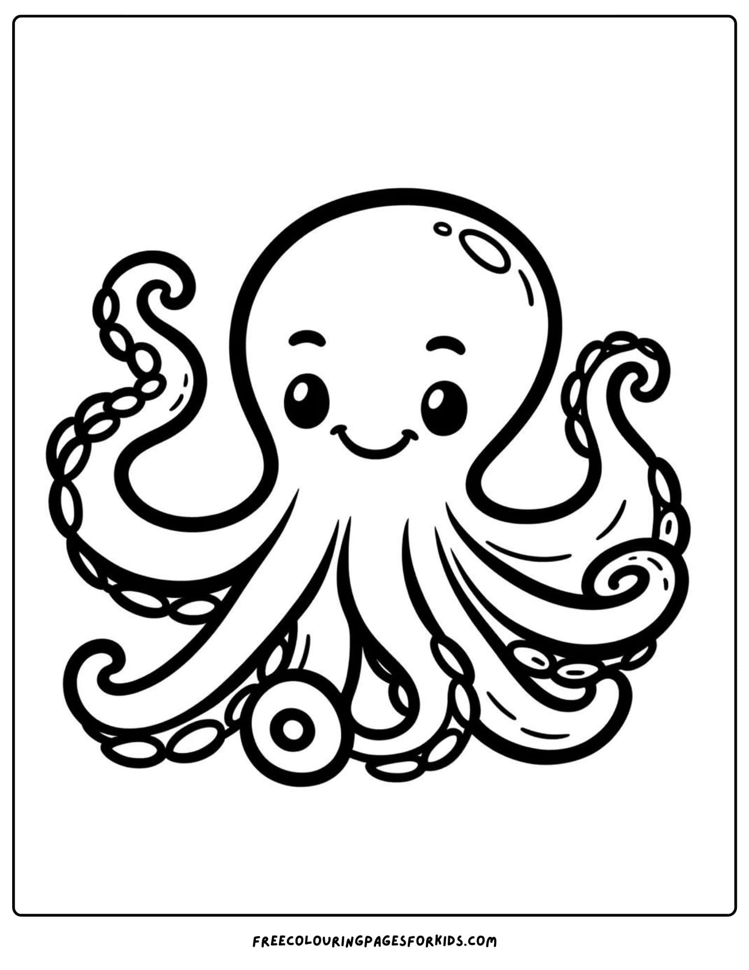 ocean octopus coloring page