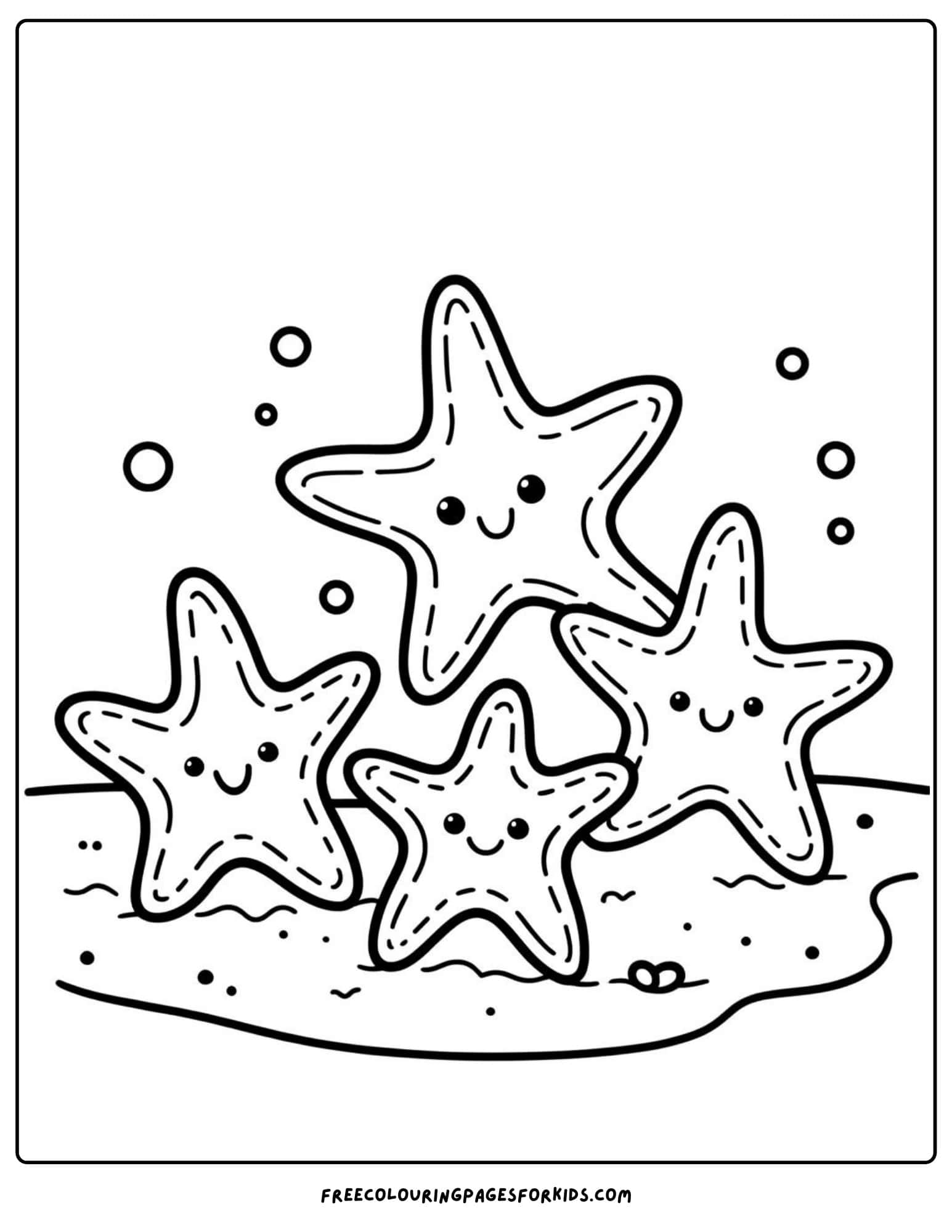 ocean starfish coloring page