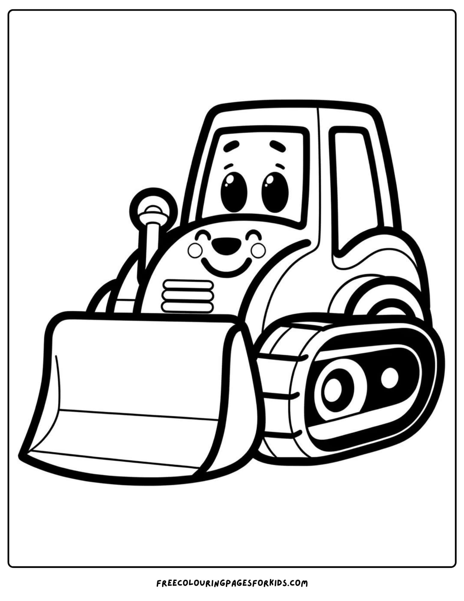 Bubbly Bulldozer coloring page