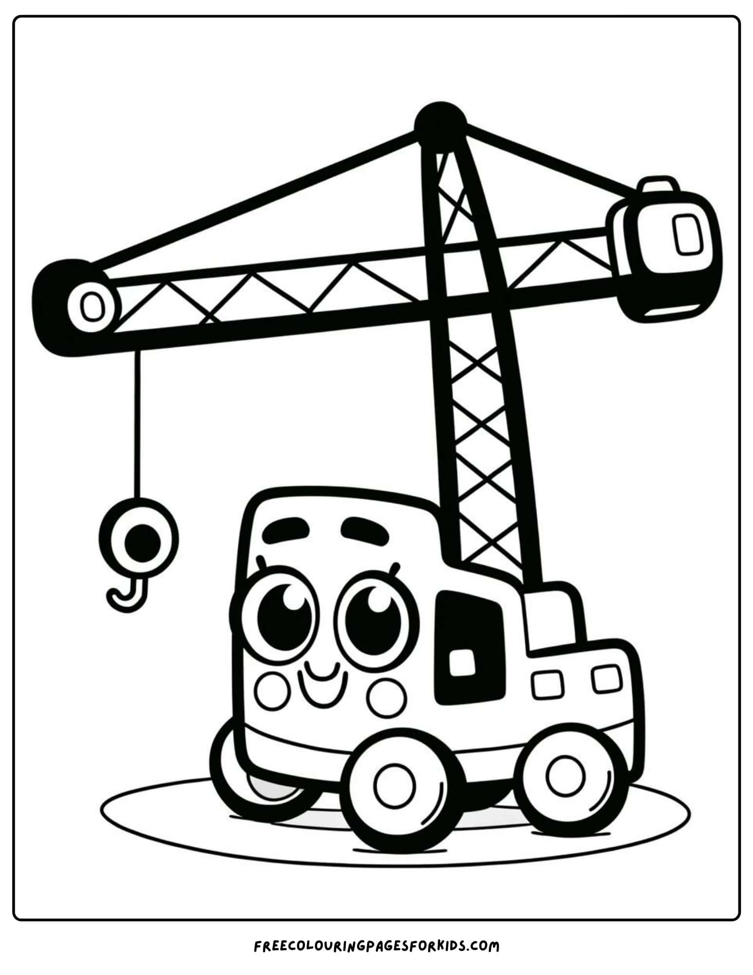 Cheerful Crane coloring page