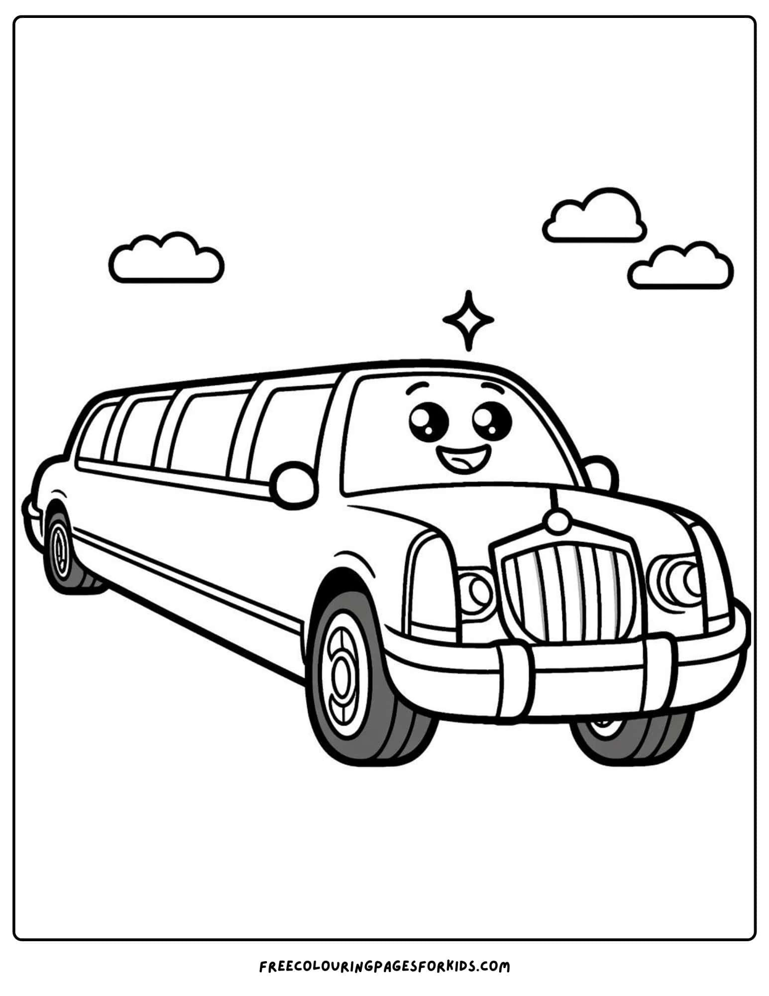 Luxurious Limousine Coloring page