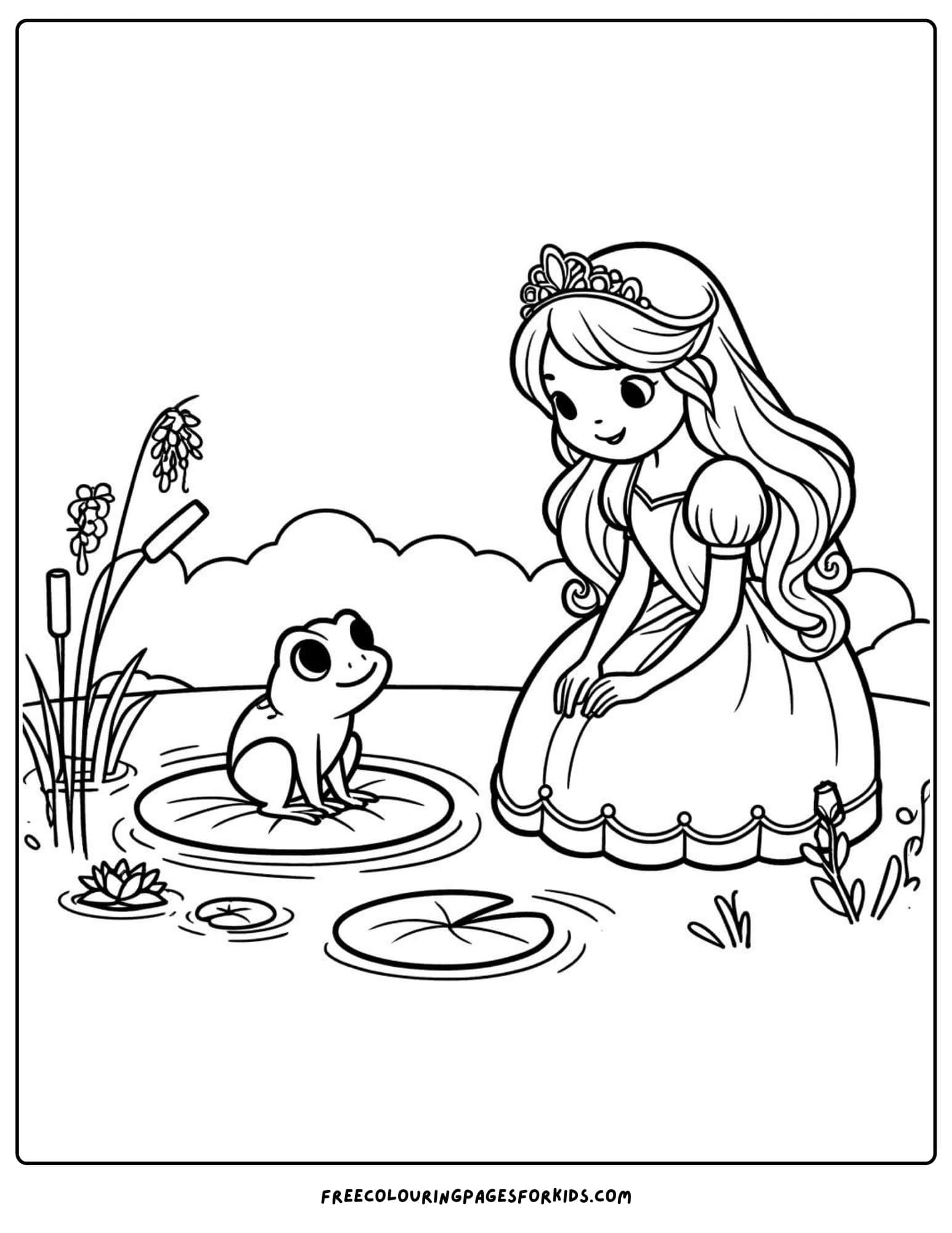 princess and the frog coloring page