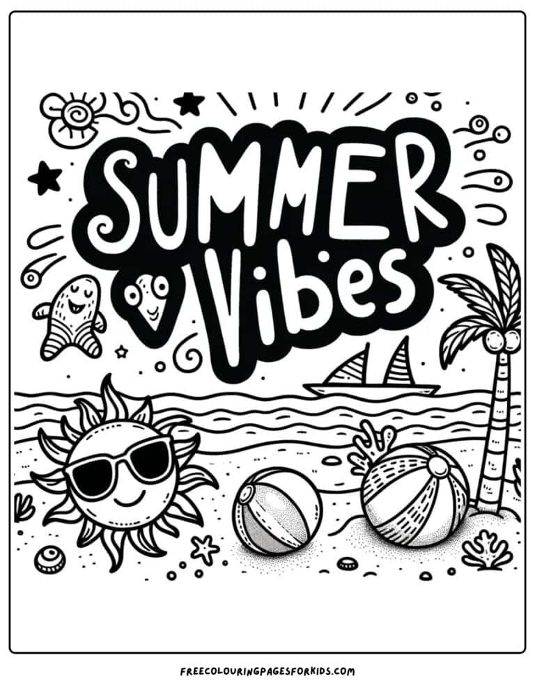 55 Summer Coloring Pages