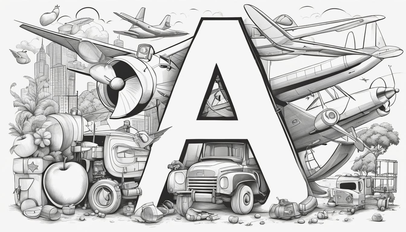 The Letter A Coloring Pages