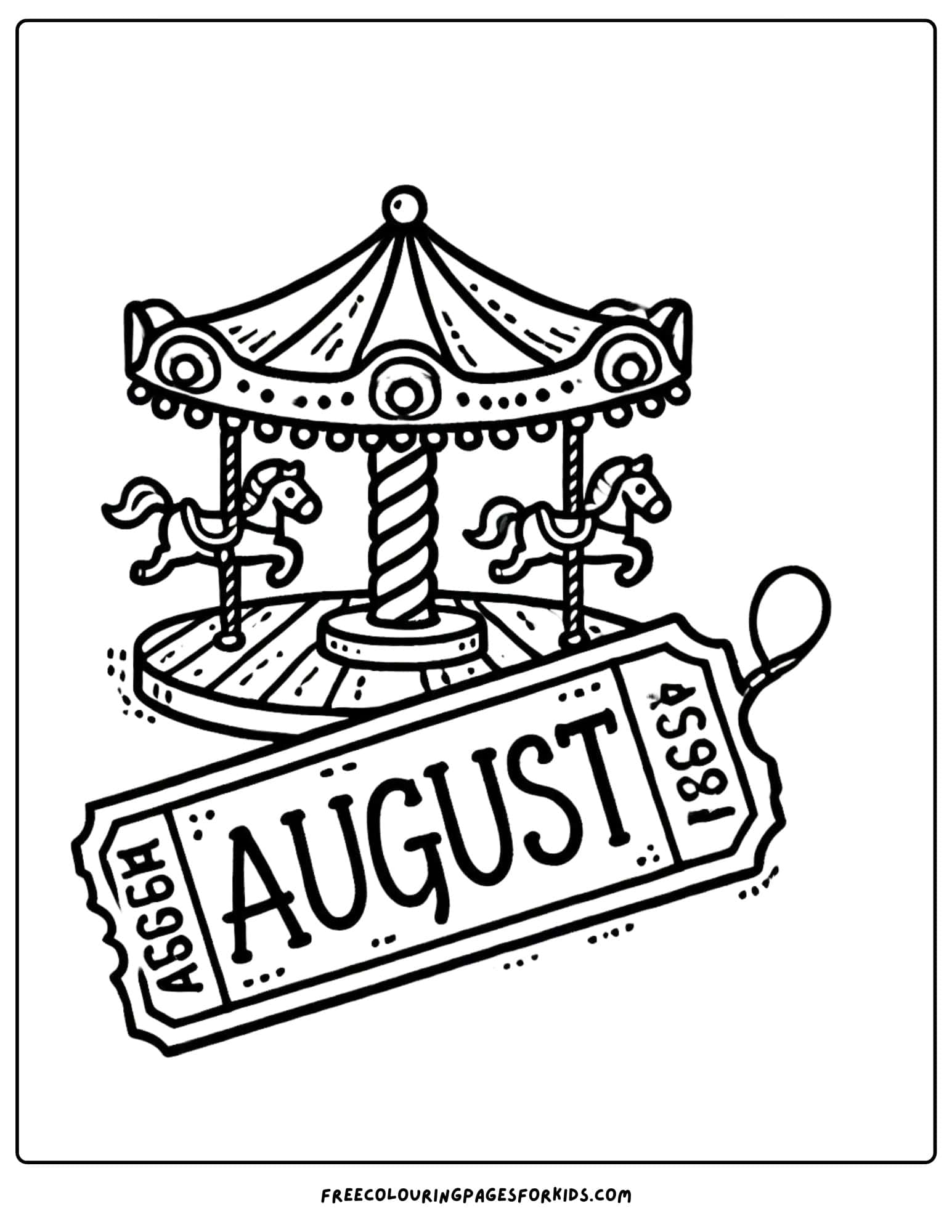 august carnival coloring page