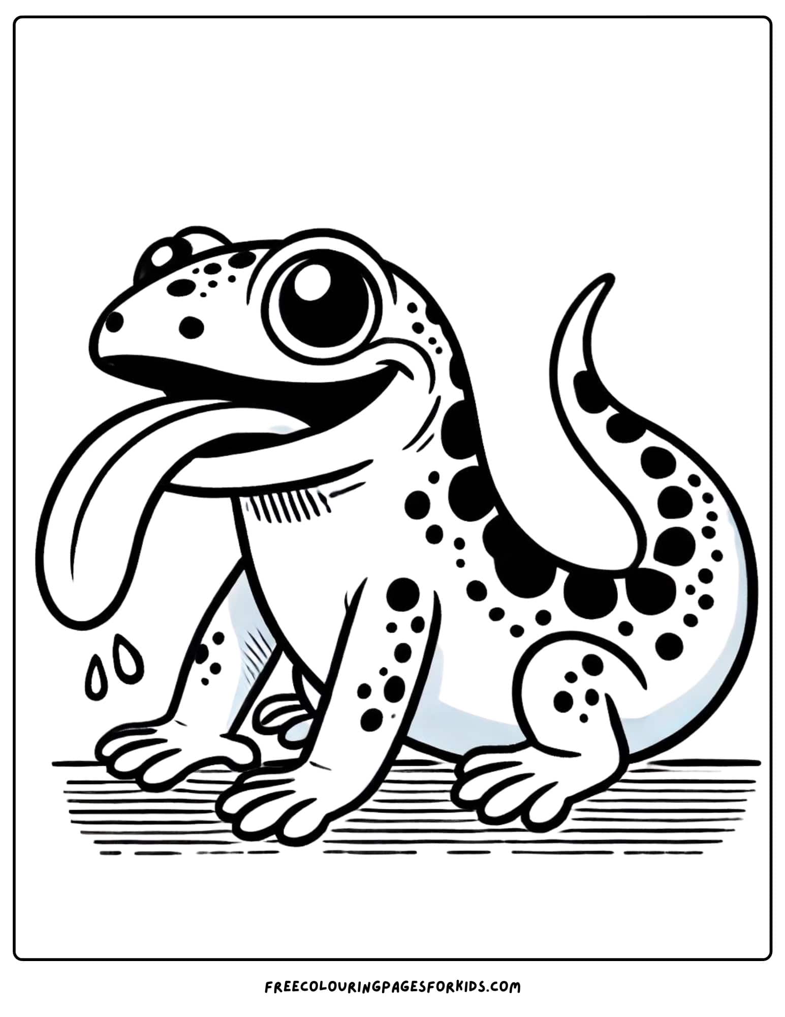 australian animal blue tongue lizard coloring page