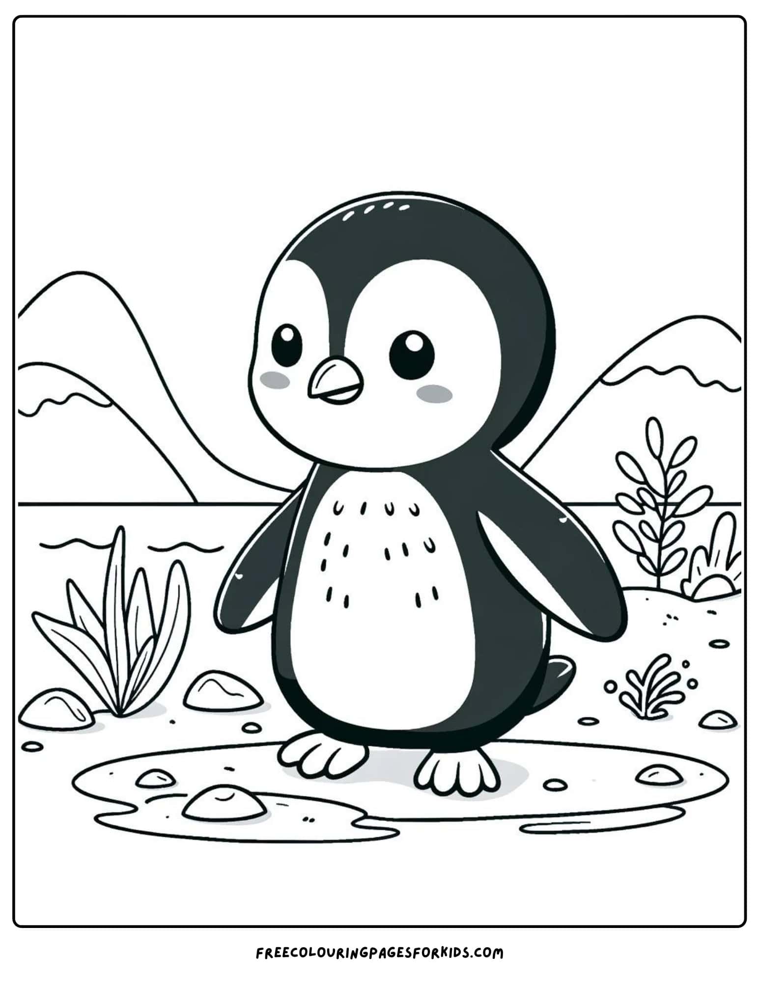 australian animal fairy penguin coloring page