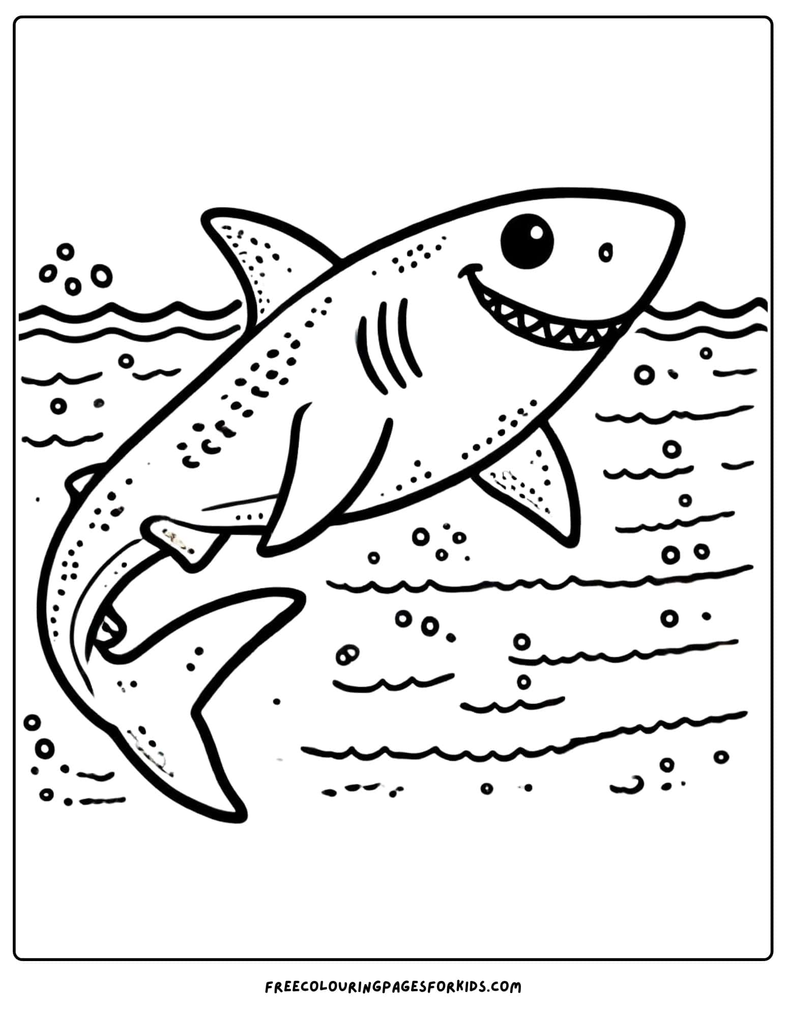 australian animal great white shark coloring page