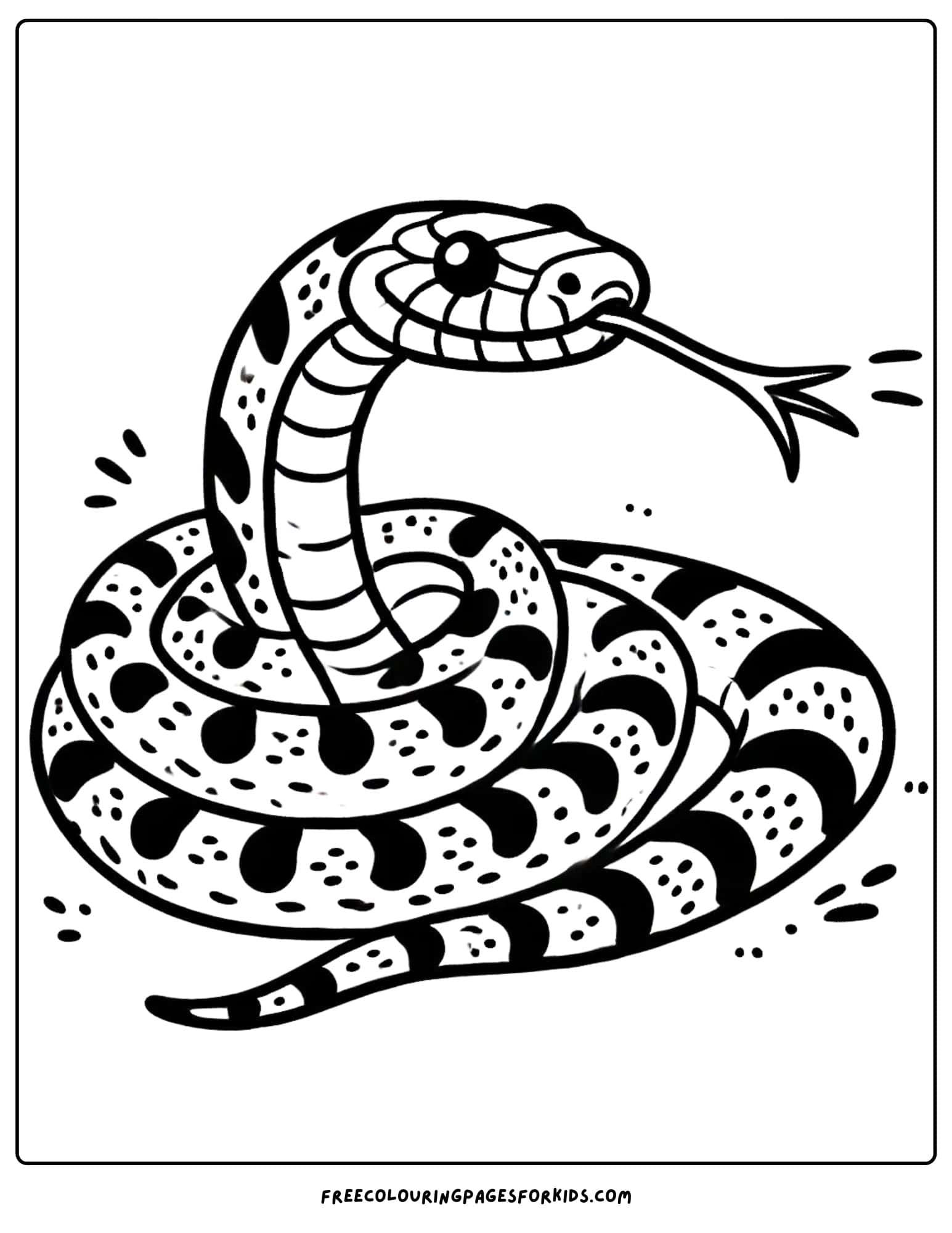 australian animal tiger snake coloring page