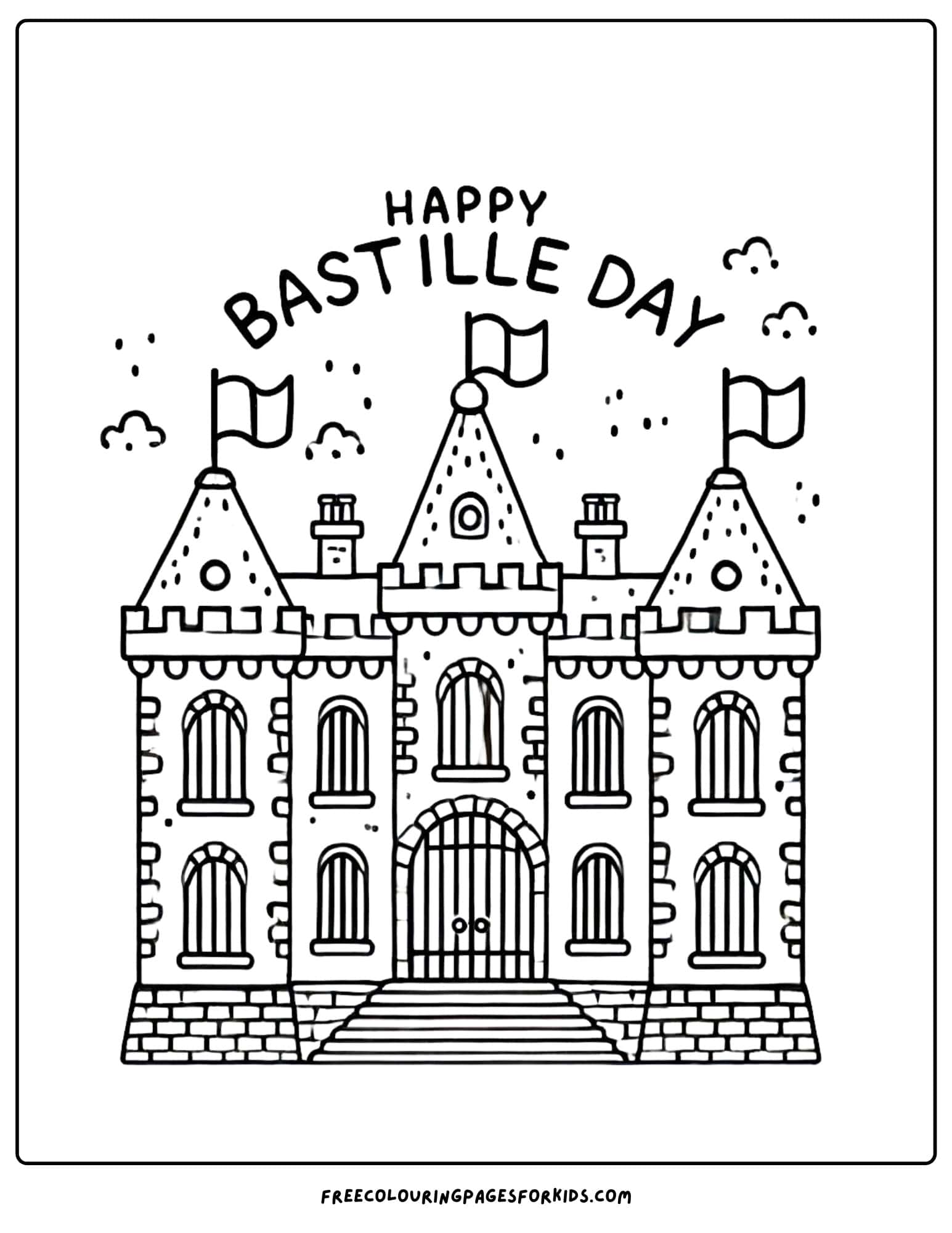 bastille day prison coloring page