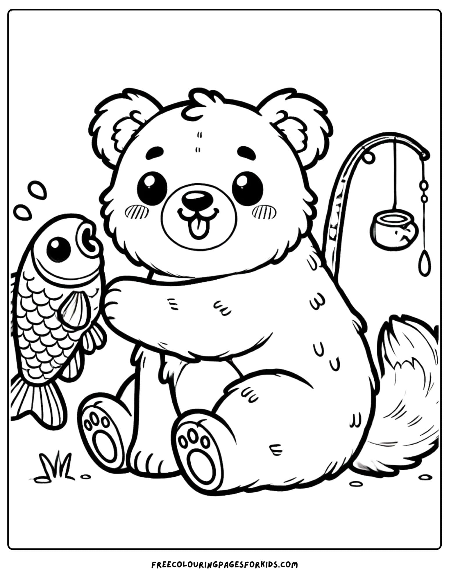 canada bear coloring page