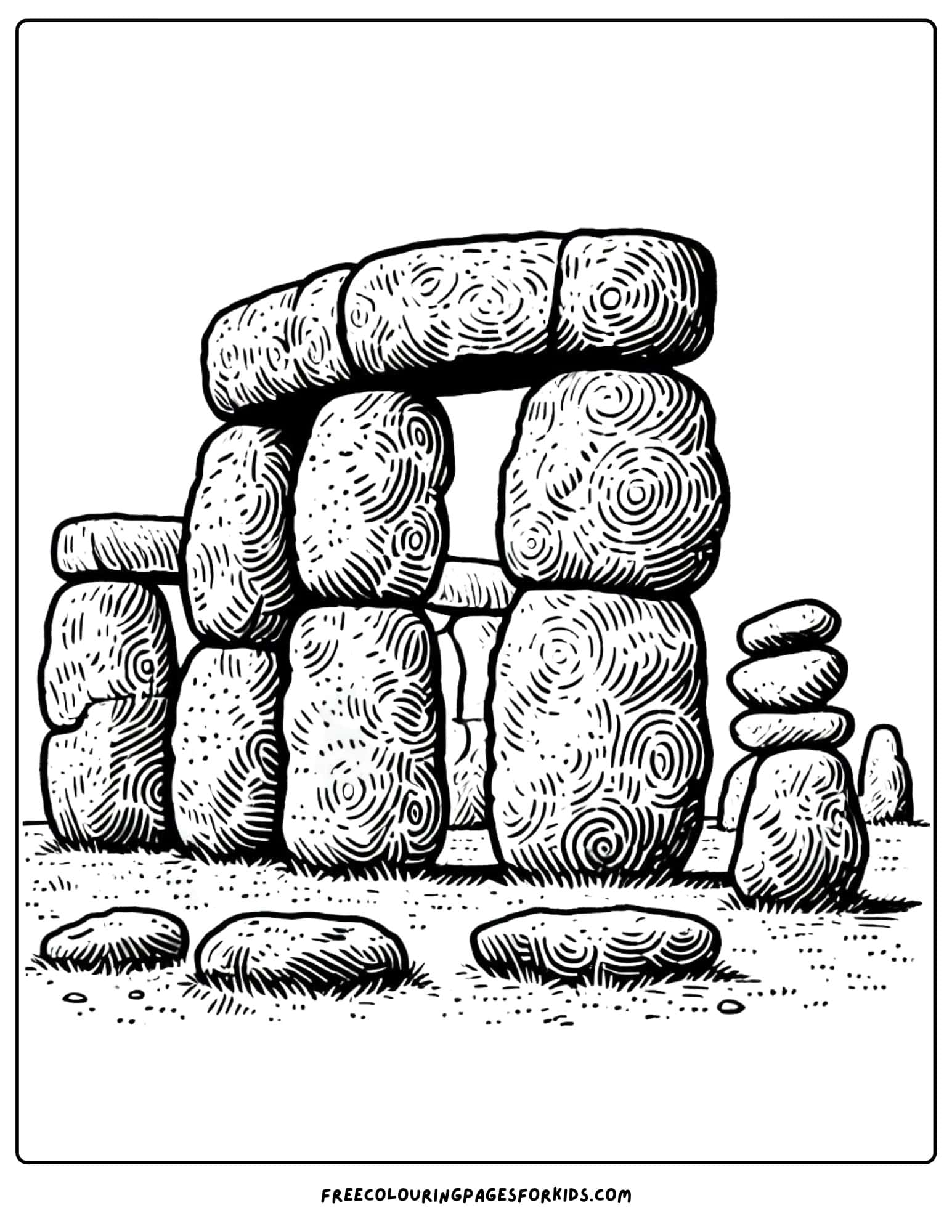 canada inukshuk coloring page