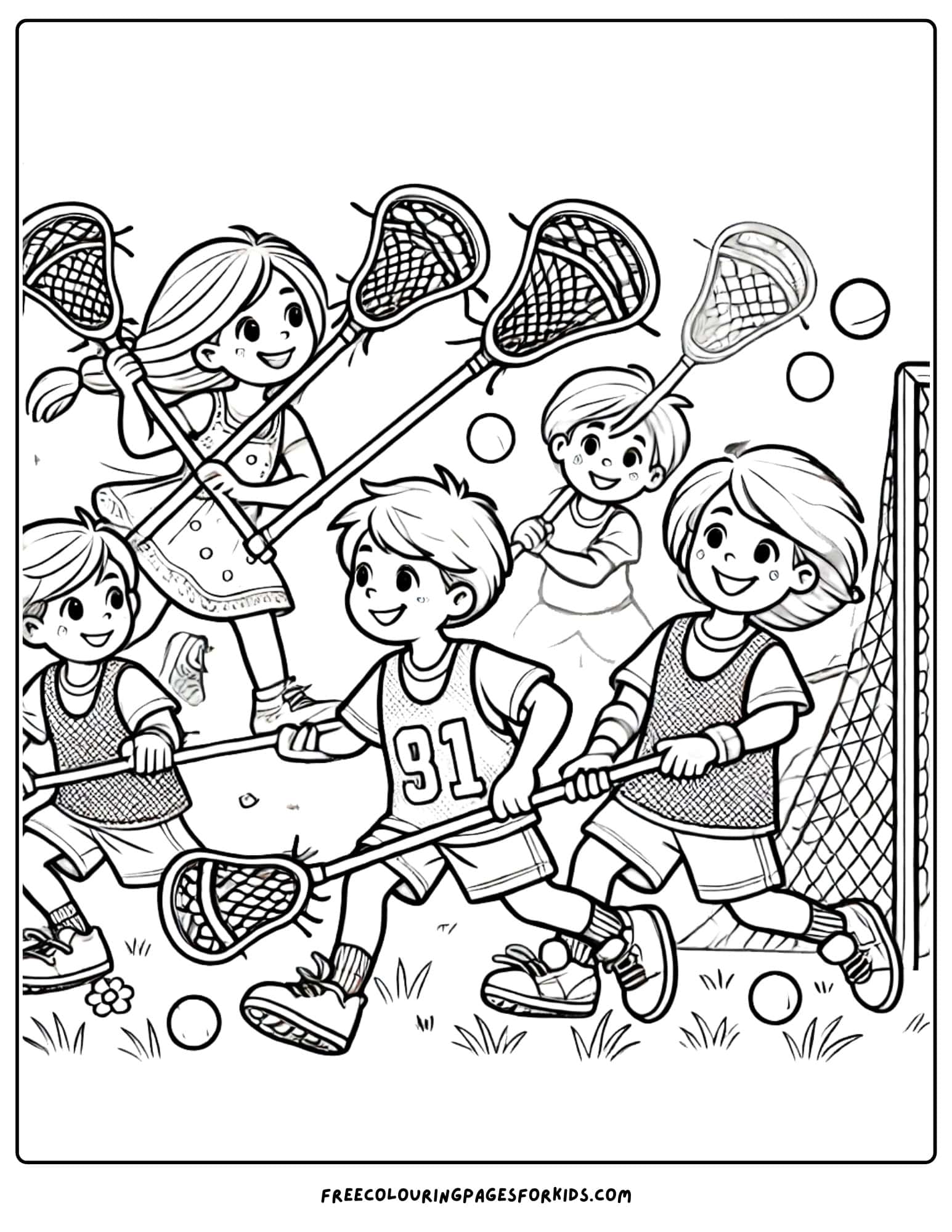 canada lacrosse coloring page