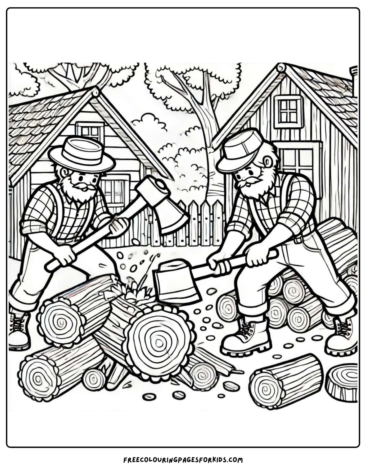 canada lumberjacks coloring page