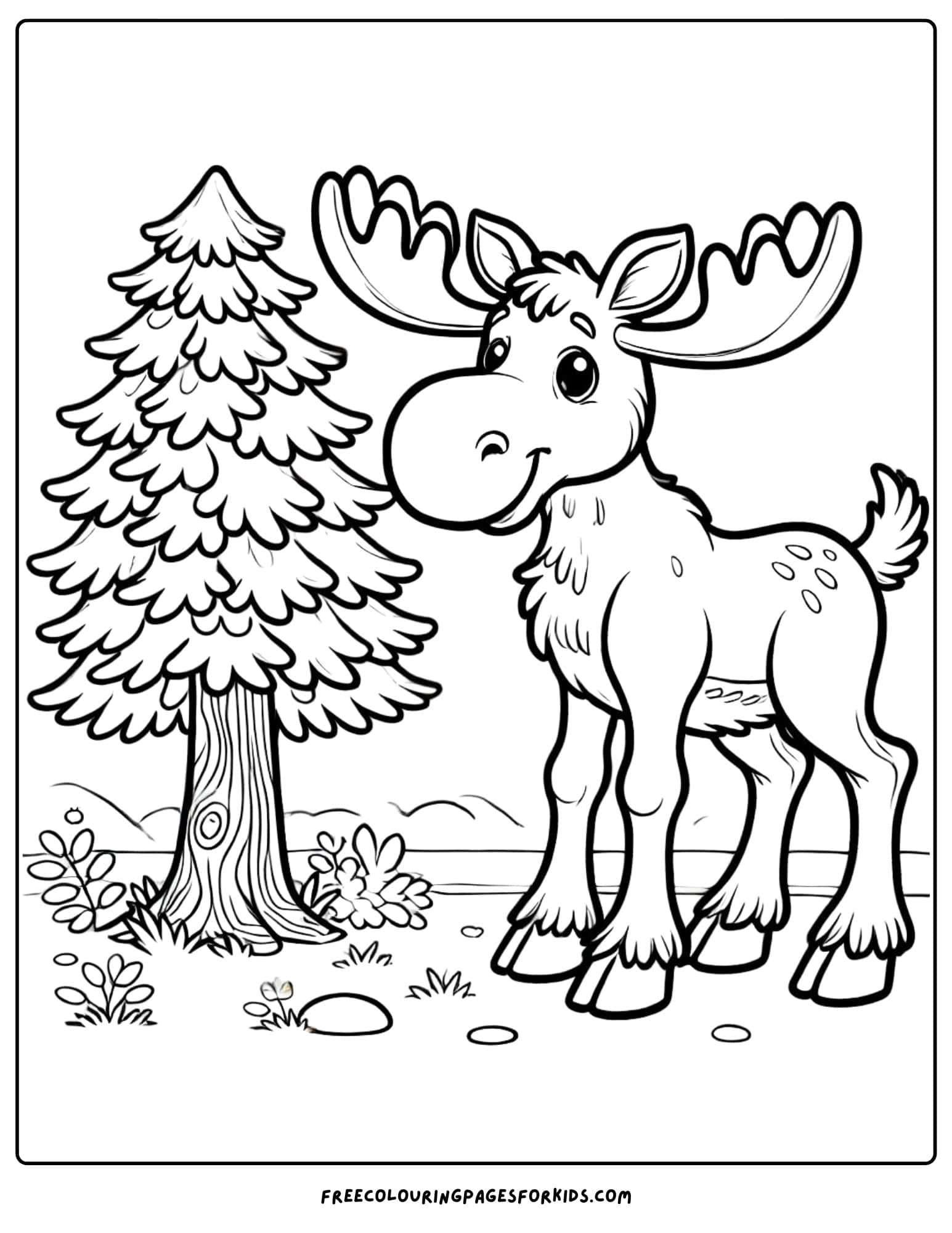 canada moose coloring page