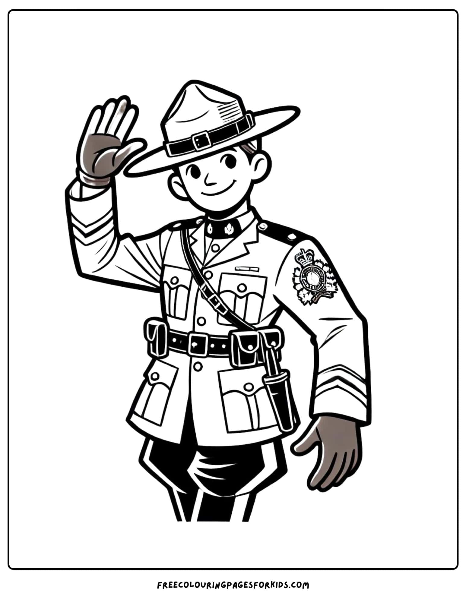 canada mountie coloring page